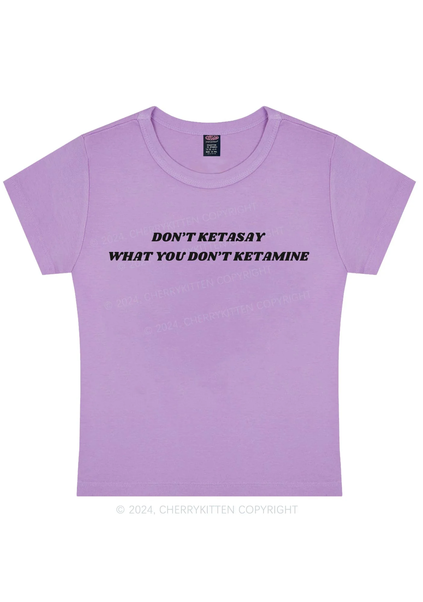 Don't Ketasay Y2K Baby Tee Cherrykitten - Image 6