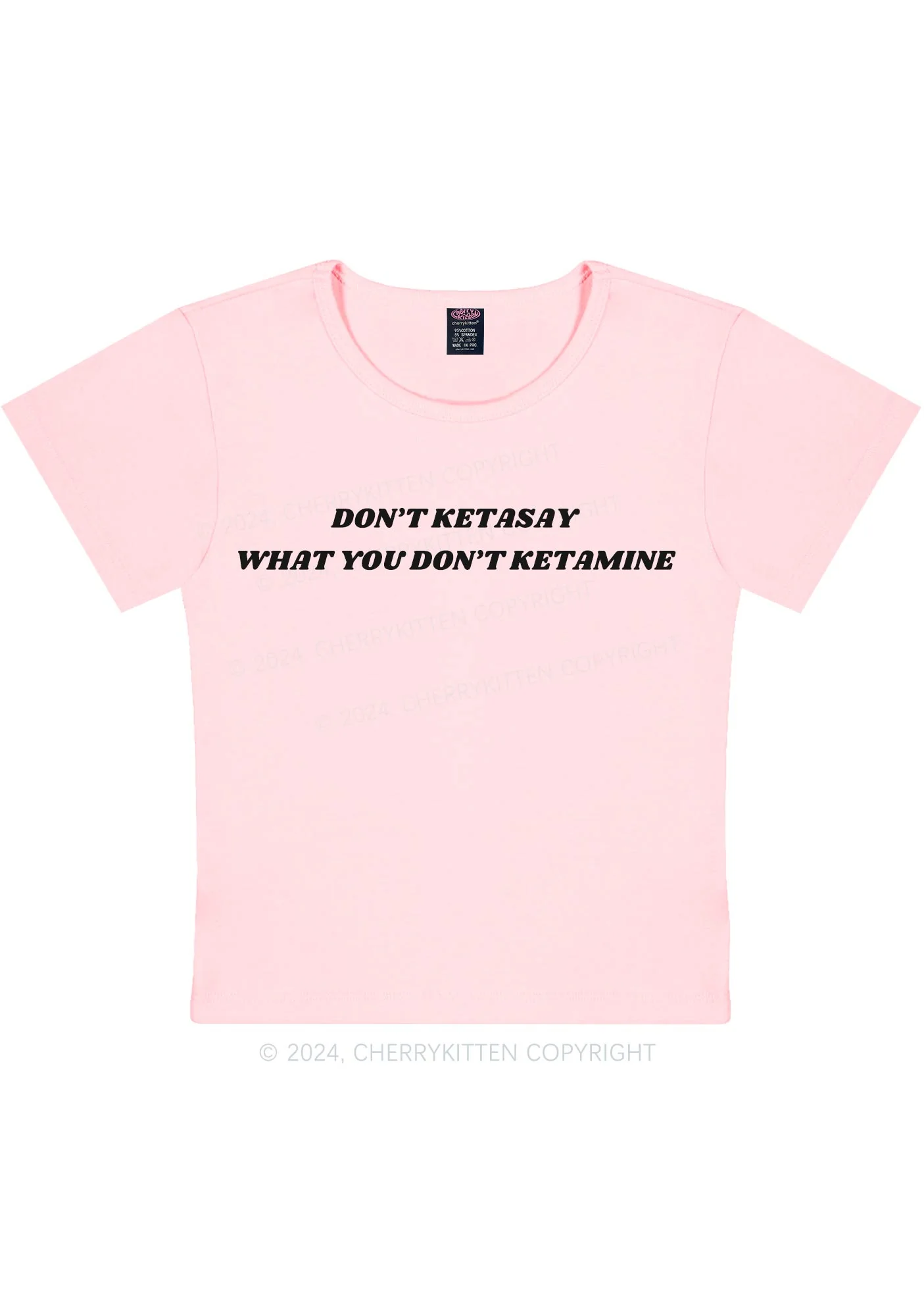 Don't Ketasay Y2K Baby Tee Cherrykitten - Image 8