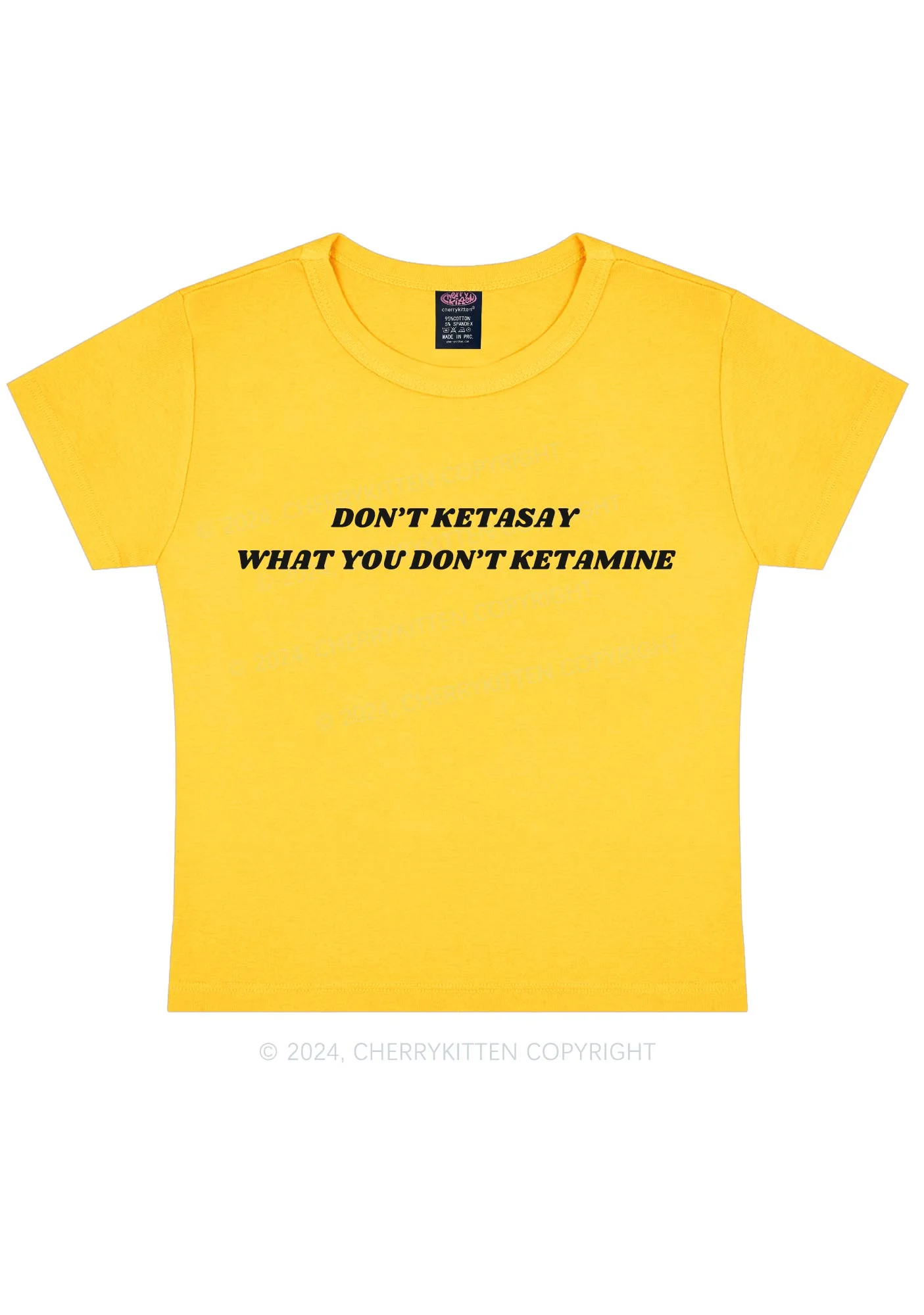 Don't Ketasay Y2K Baby Tee Cherrykitten - Image 9