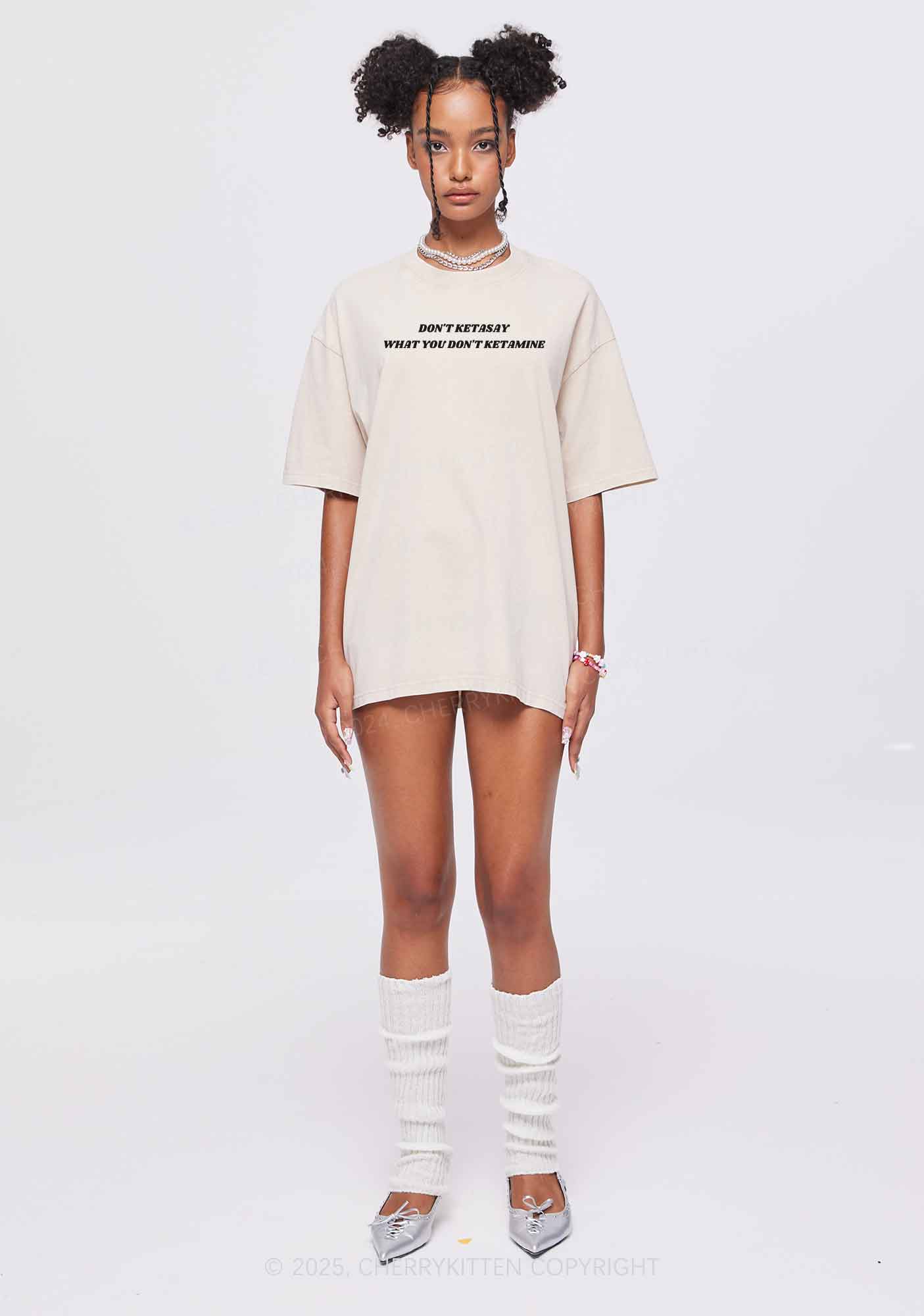 Don't Ketasay Y2K Washed Tee Cherrykitten - Image 2