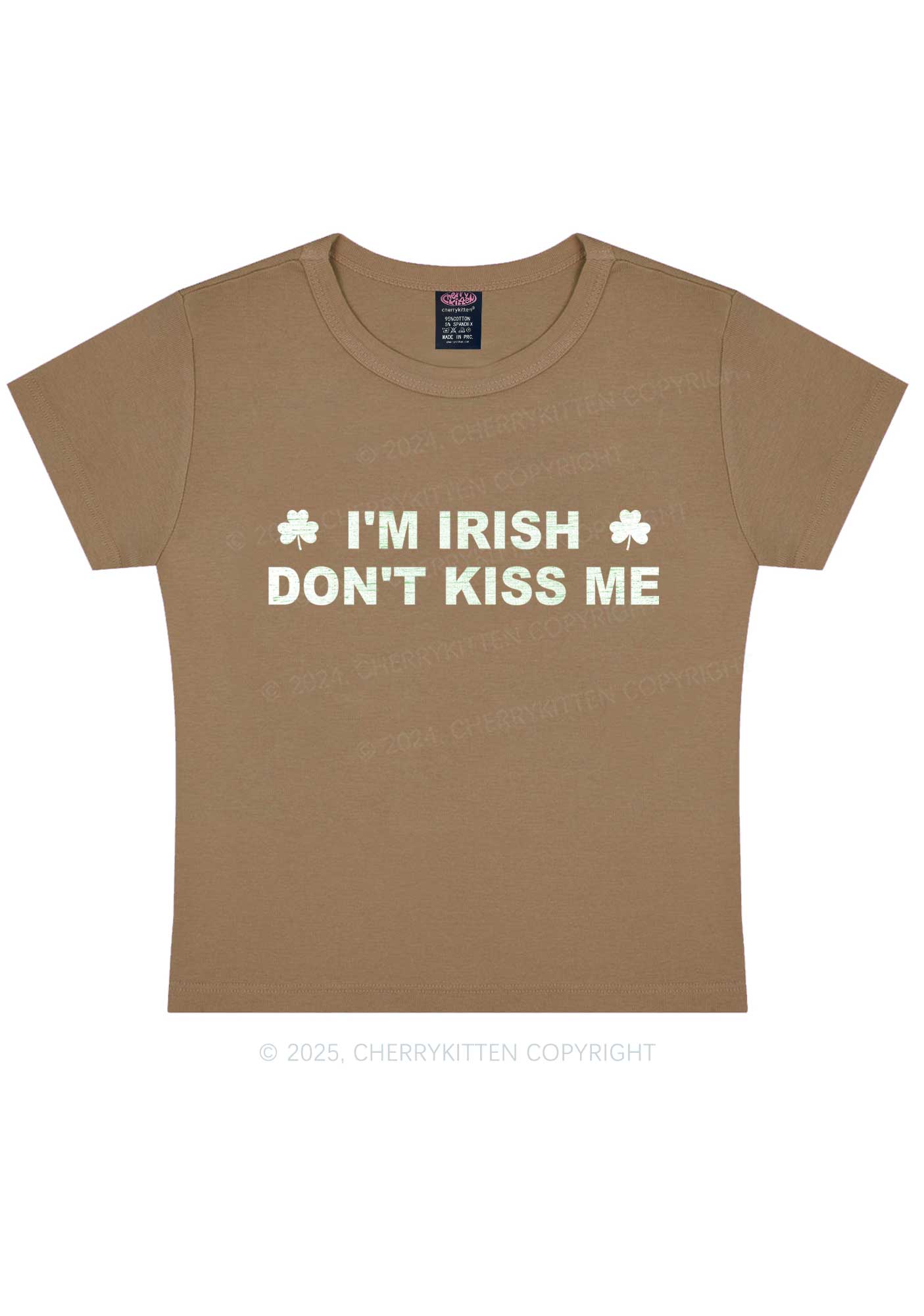 Dont Kiss Irish St Patricks Y2K Baby Tee Cherrykitten - Image 12