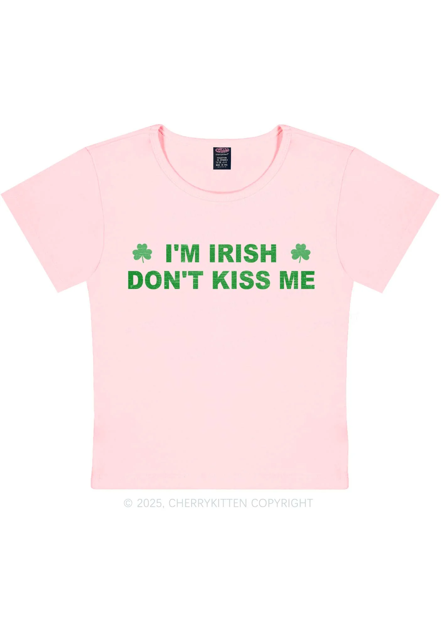Dont Kiss Irish St Patricks Y2K Baby Tee Cherrykitten - Image 9