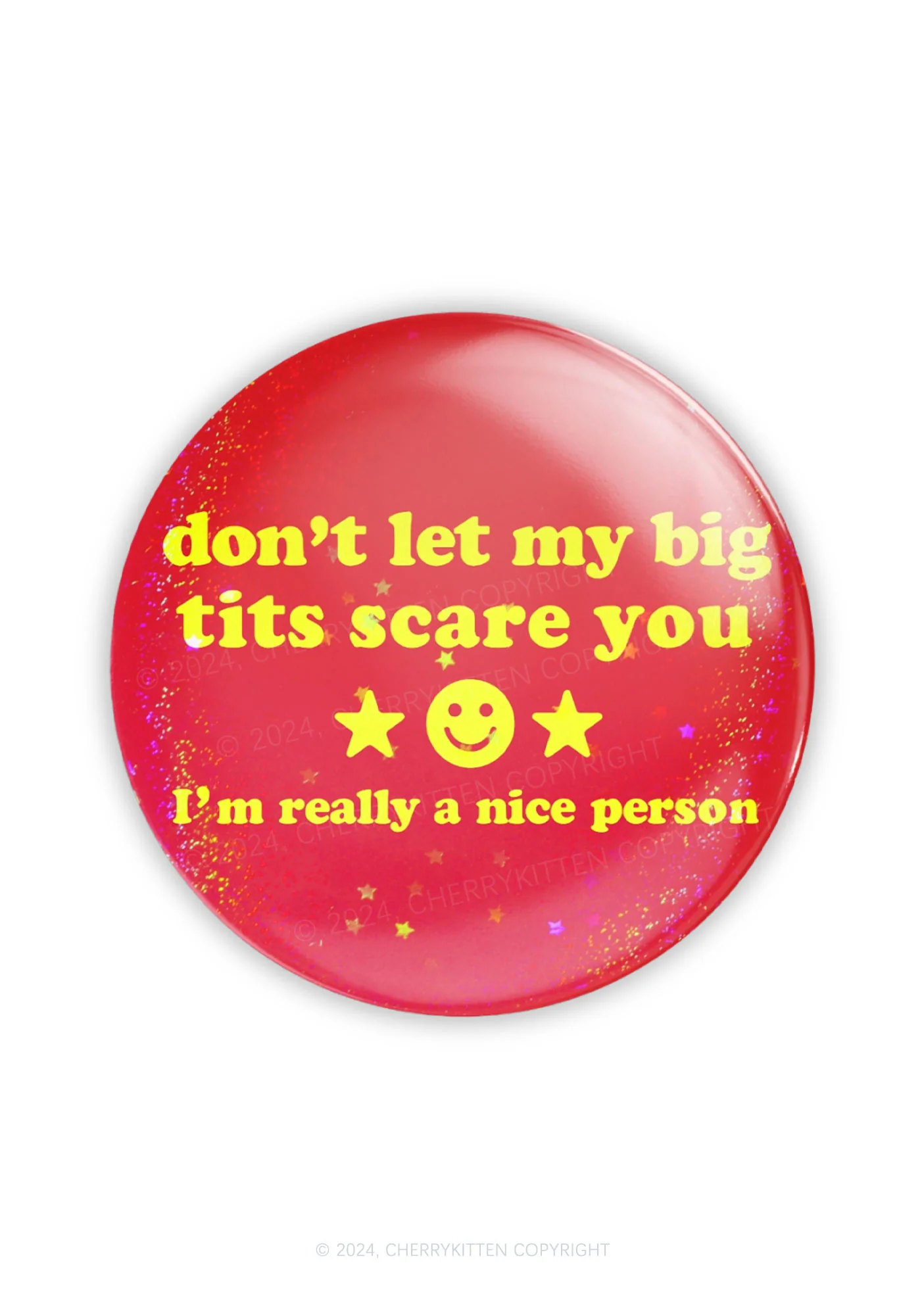 Don't Let My Big Txts Scare You 1Pc Y2K Pin Badge Cherrykitten - Image 3