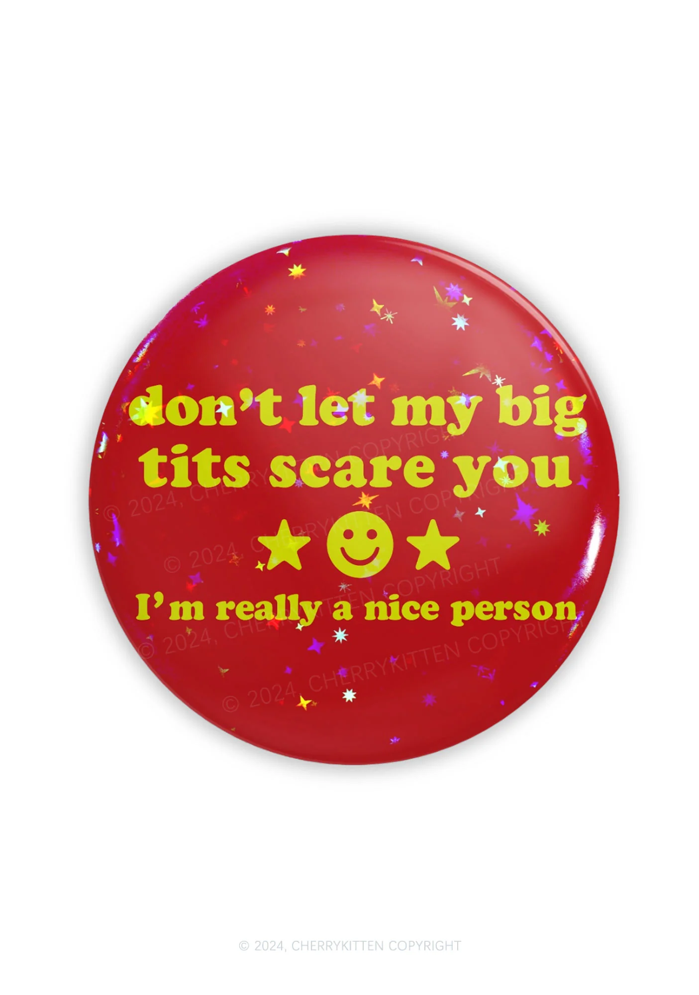 Don't Let My Big Txts Scare You 1Pc Y2K Pin Badge Cherrykitten - Image 4