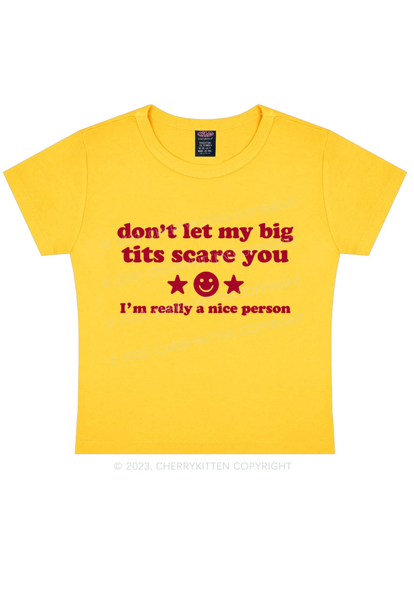 Don't Let My Big Txts Scare You Y2K Baby Tee Cherrykitten - Image 7