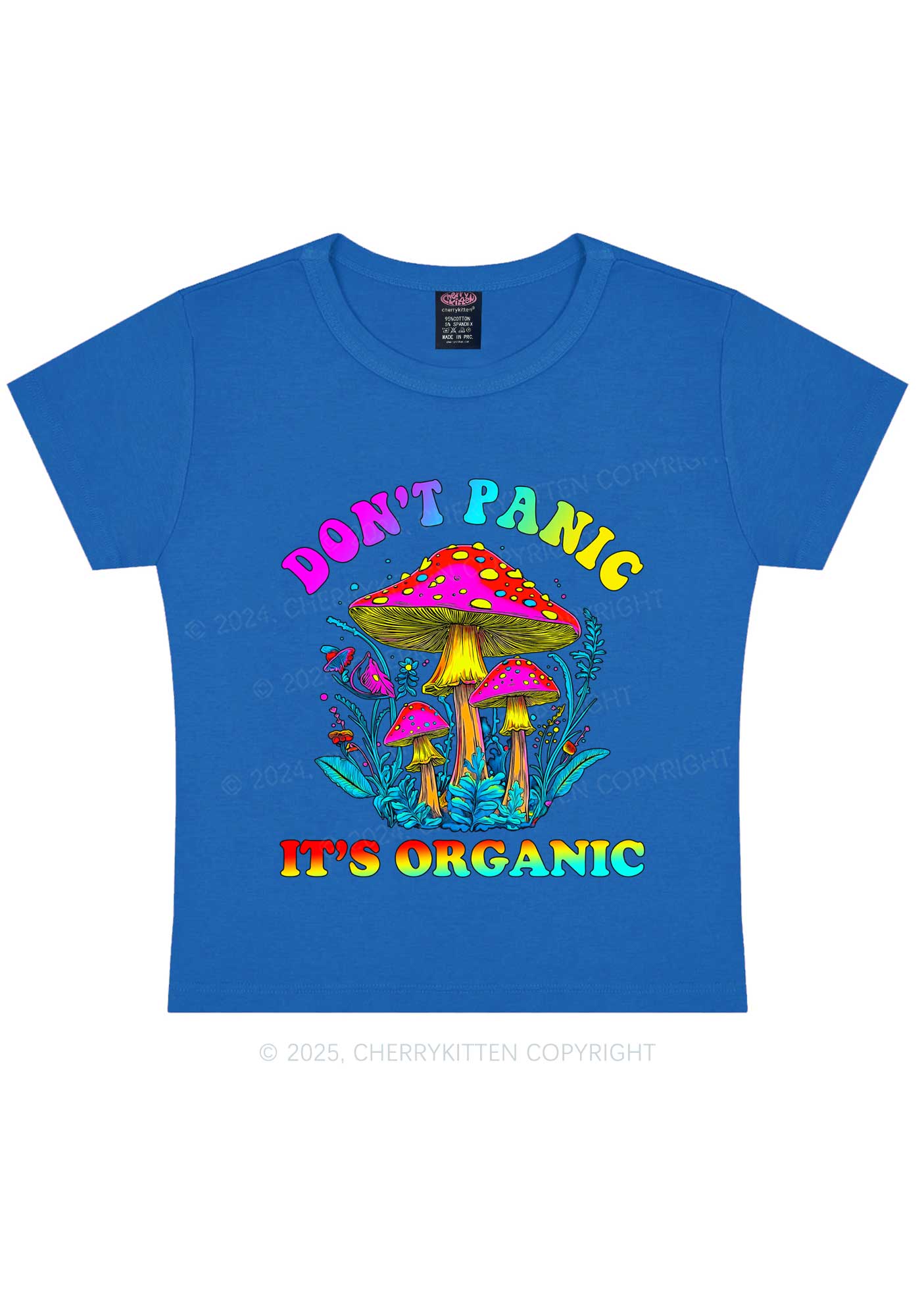 Dont Panic Its Organic Y2K Baby Tee Cherrykitten - Image 8