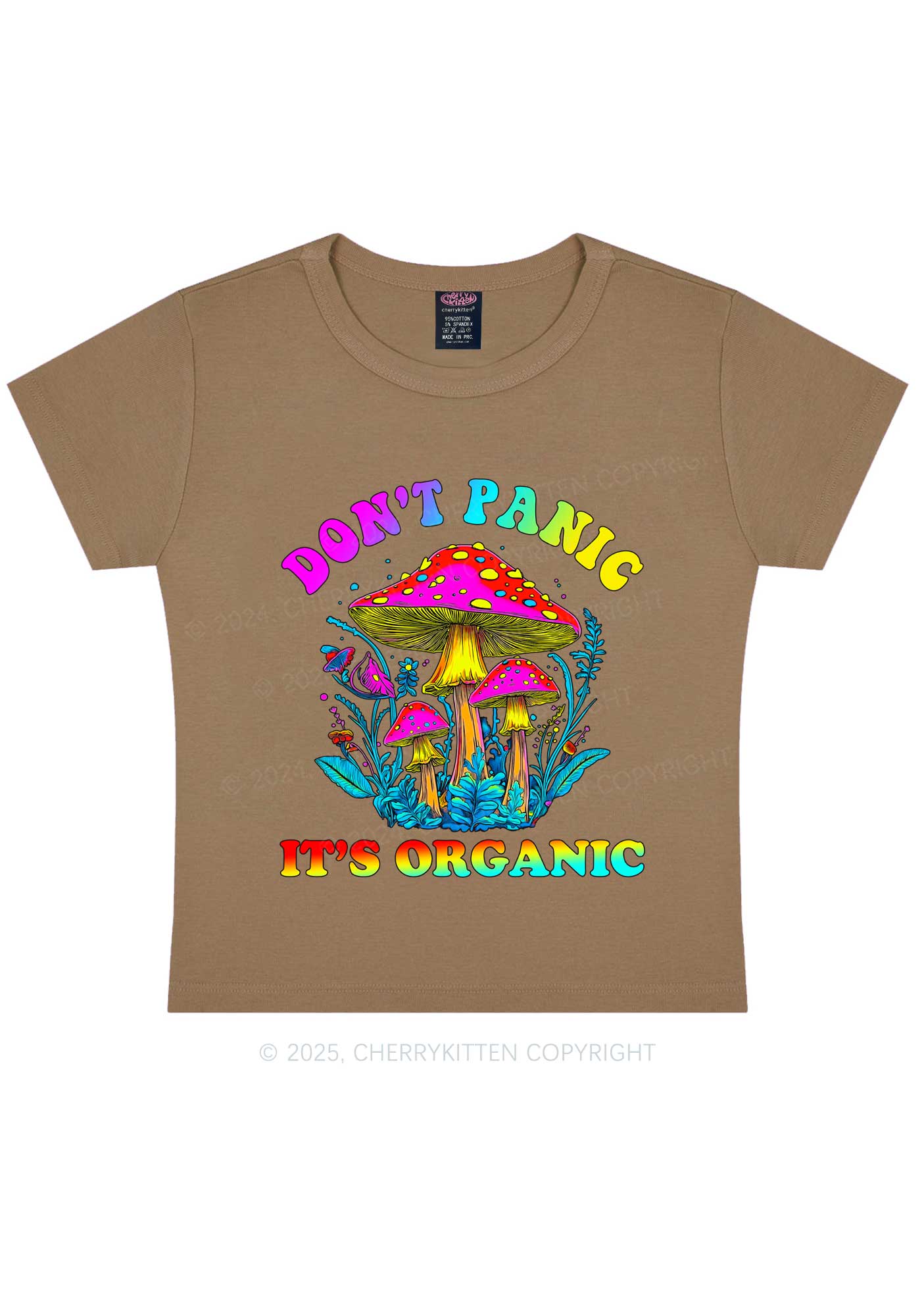 Dont Panic Its Organic Y2K Baby Tee Cherrykitten - Image 9