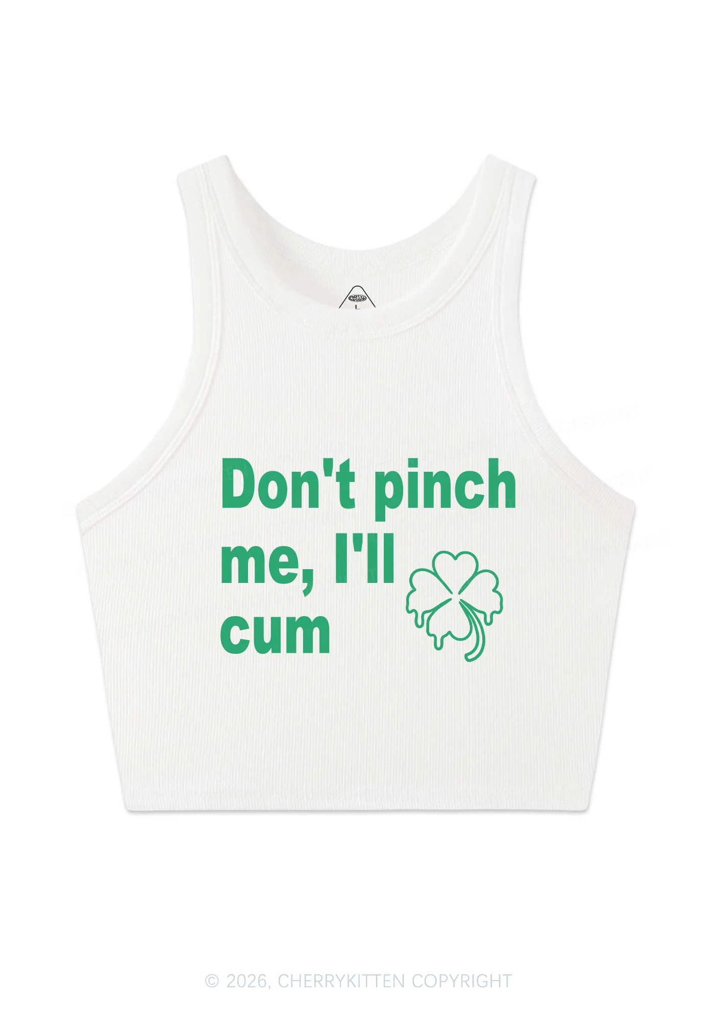 Dont Pinch Me St Patricks Y2K Crop Tank Top Cherrykitten - Image 3