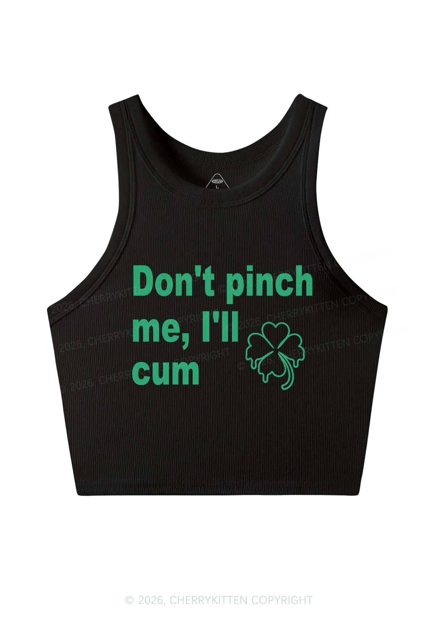 Dont Pinch Me St Patricks Y2K Crop Tank Top Cherrykitten - Image 4