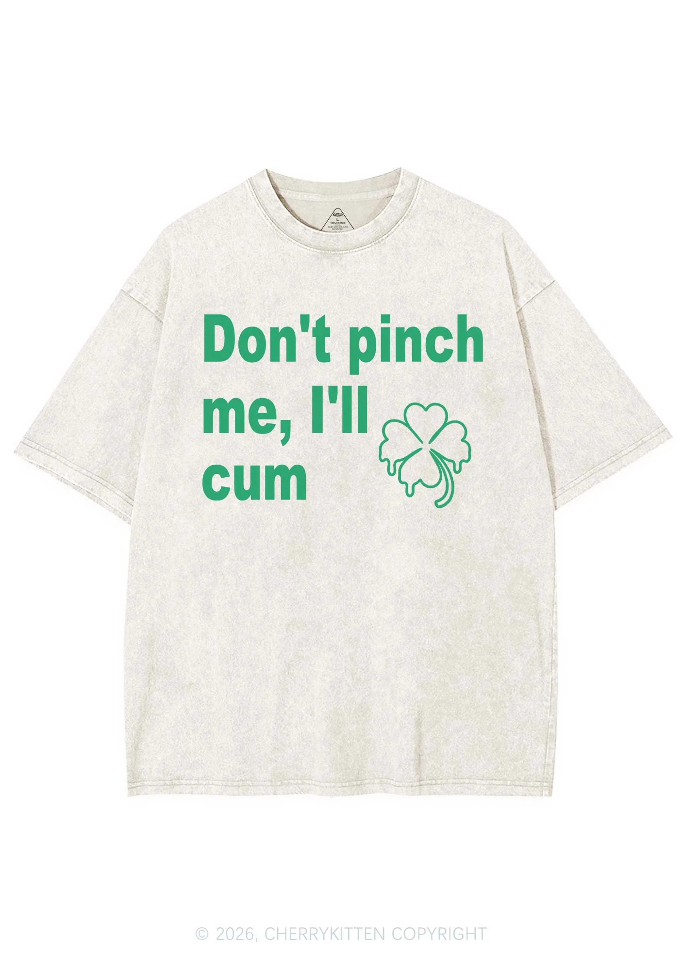 Dont Pinch Me St Patricks Y2K Shirts Washed Tee Cherrykitten - Image 4