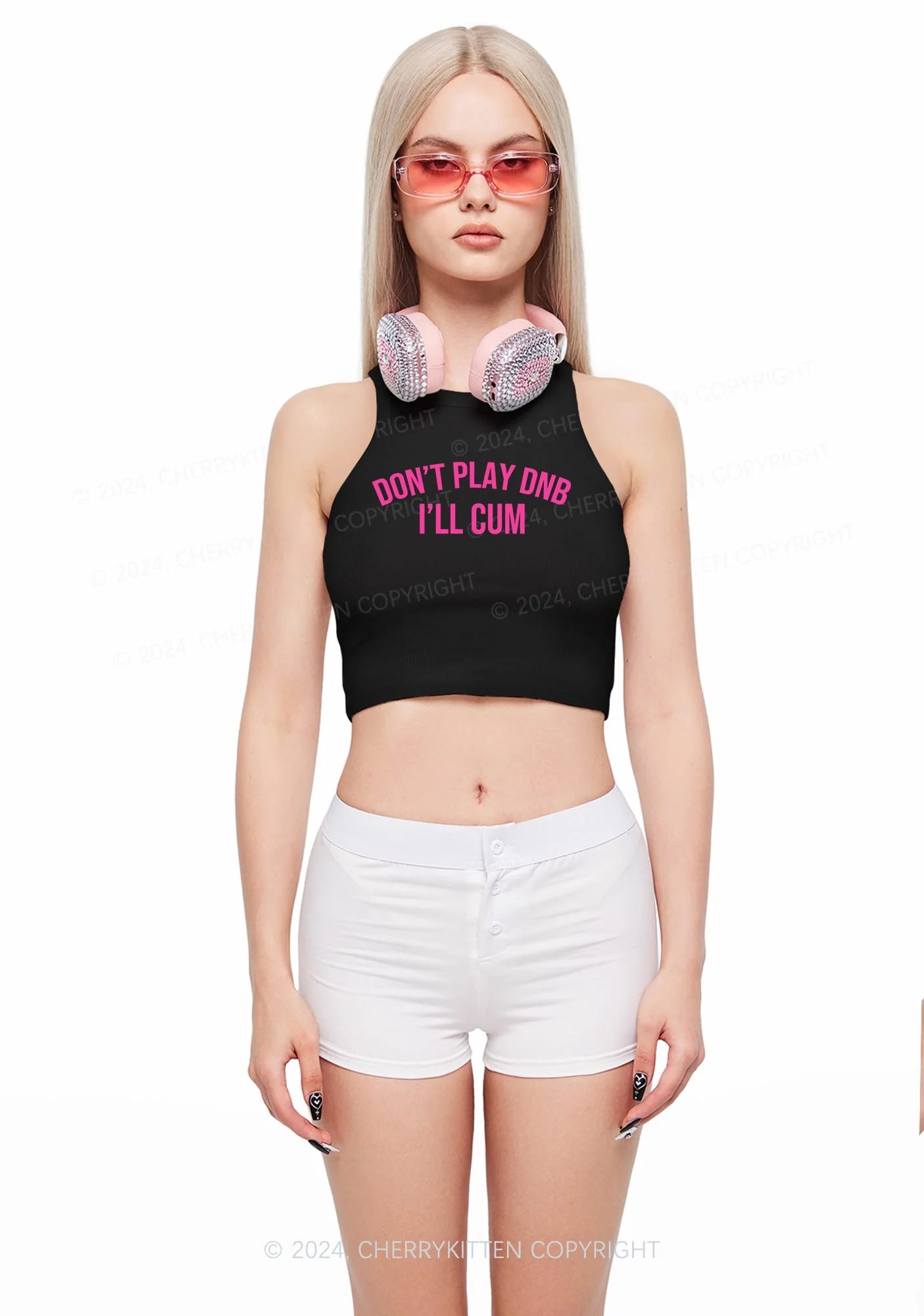 Don't Play DNB Y2K Crop Tank Top Cherrykitten - Image 2