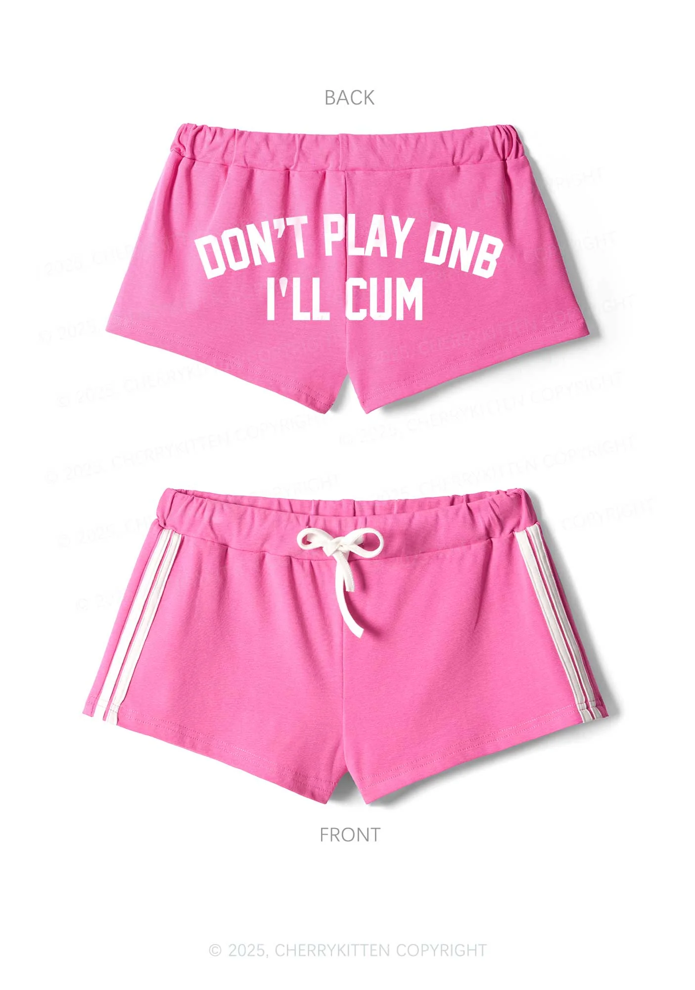 Dont Play DNB Y2K Drawstring Mini Shorts Cherrykitten - Image 3