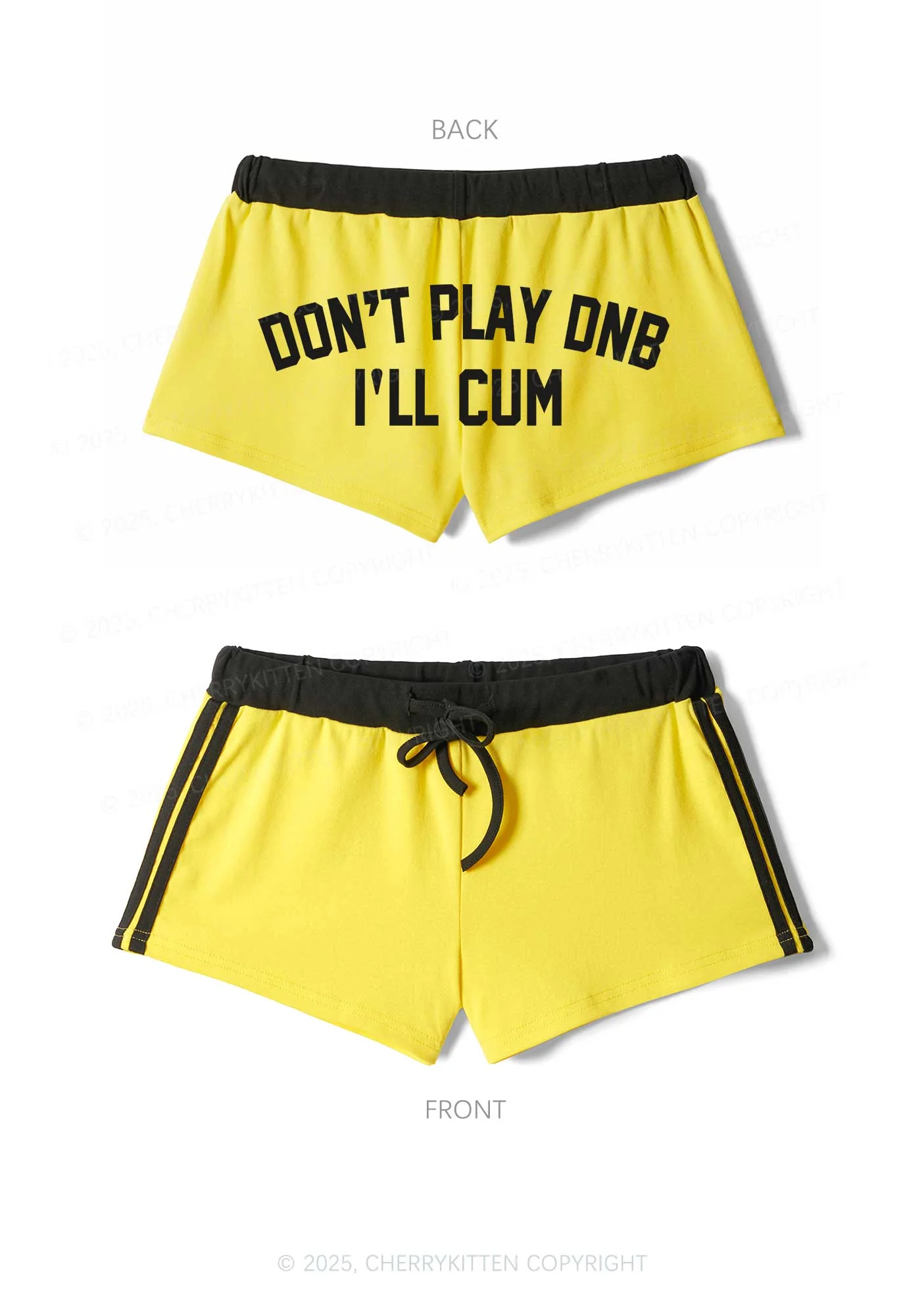 Dont Play DNB Y2K Drawstring Mini Shorts Cherrykitten - Image 4