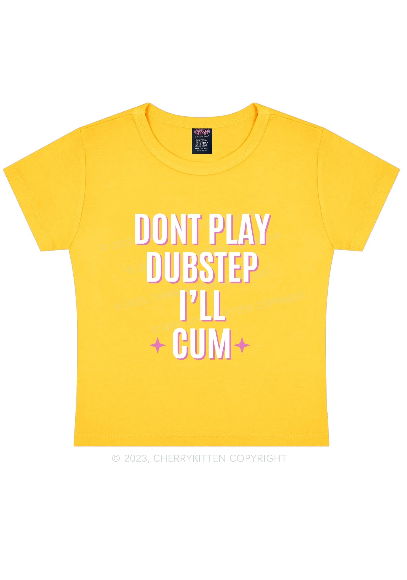 Dont Play Dubstep Y2K Baby Tee Cherrykitten - Image 11