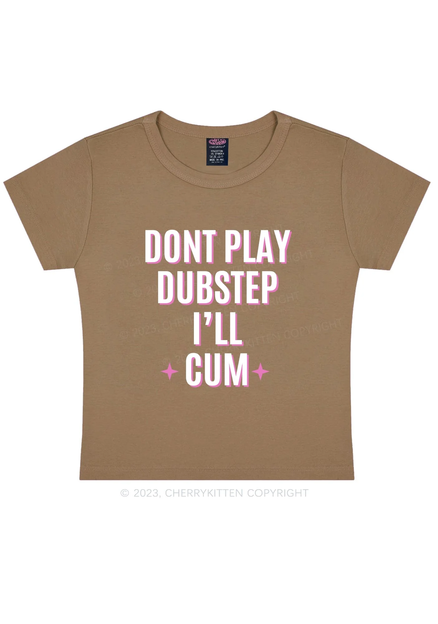 Dont Play Dubstep Y2K Baby Tee Cherrykitten - Image 6