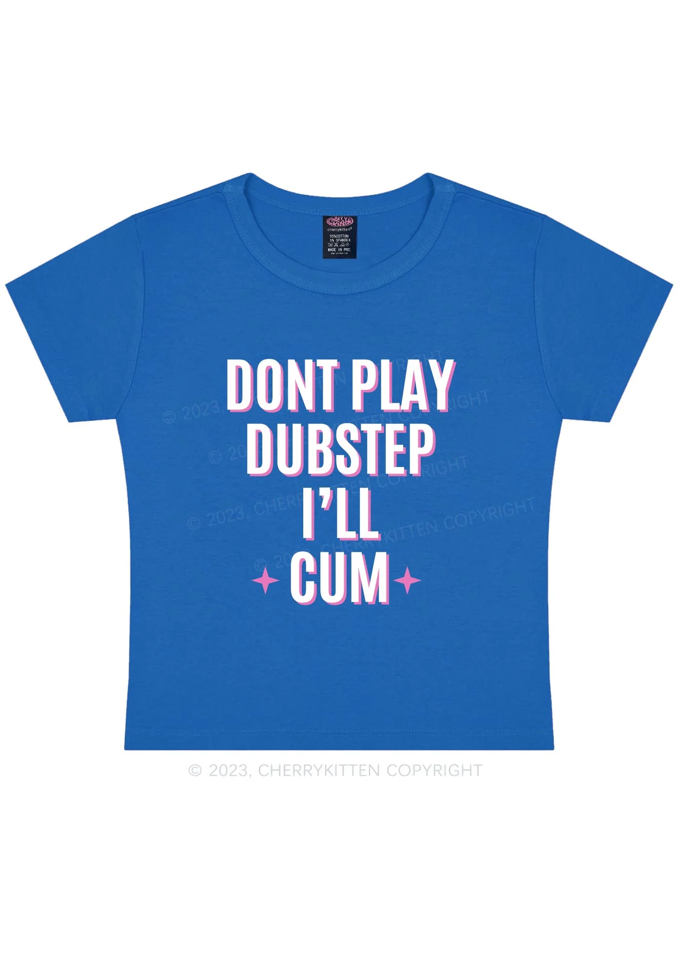 Dont Play Dubstep Y2K Baby Tee Cherrykitten - Image 7