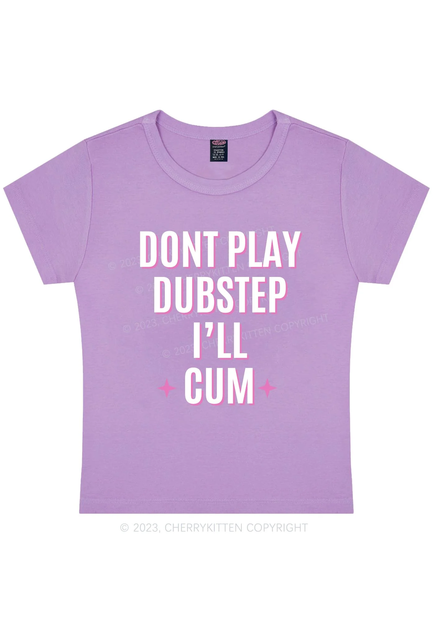 Dont Play Dubstep Y2K Baby Tee Cherrykitten - Image 8