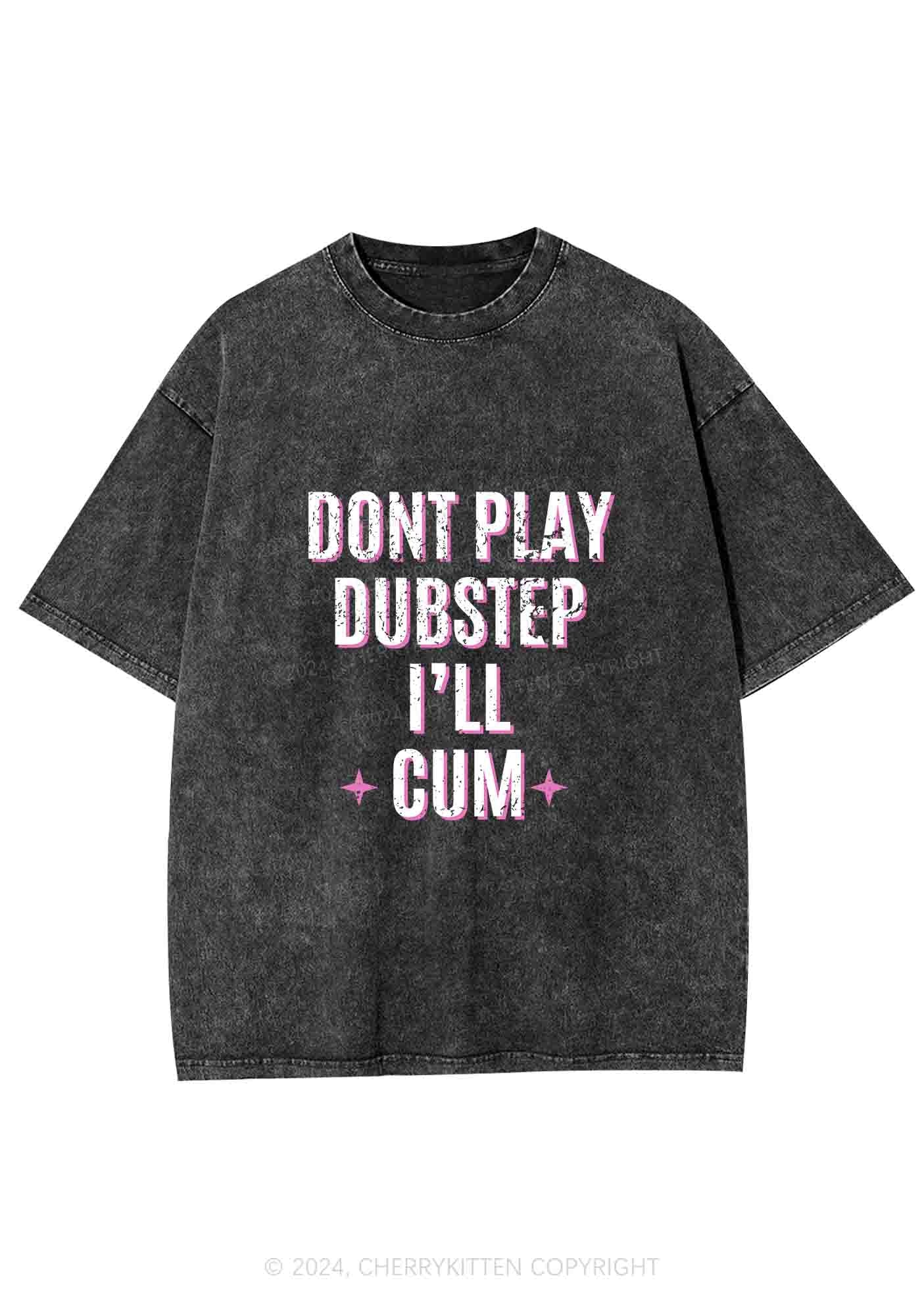 Dont Play Dubstep Y2K Washed Tee Cherrykitten - Image 3