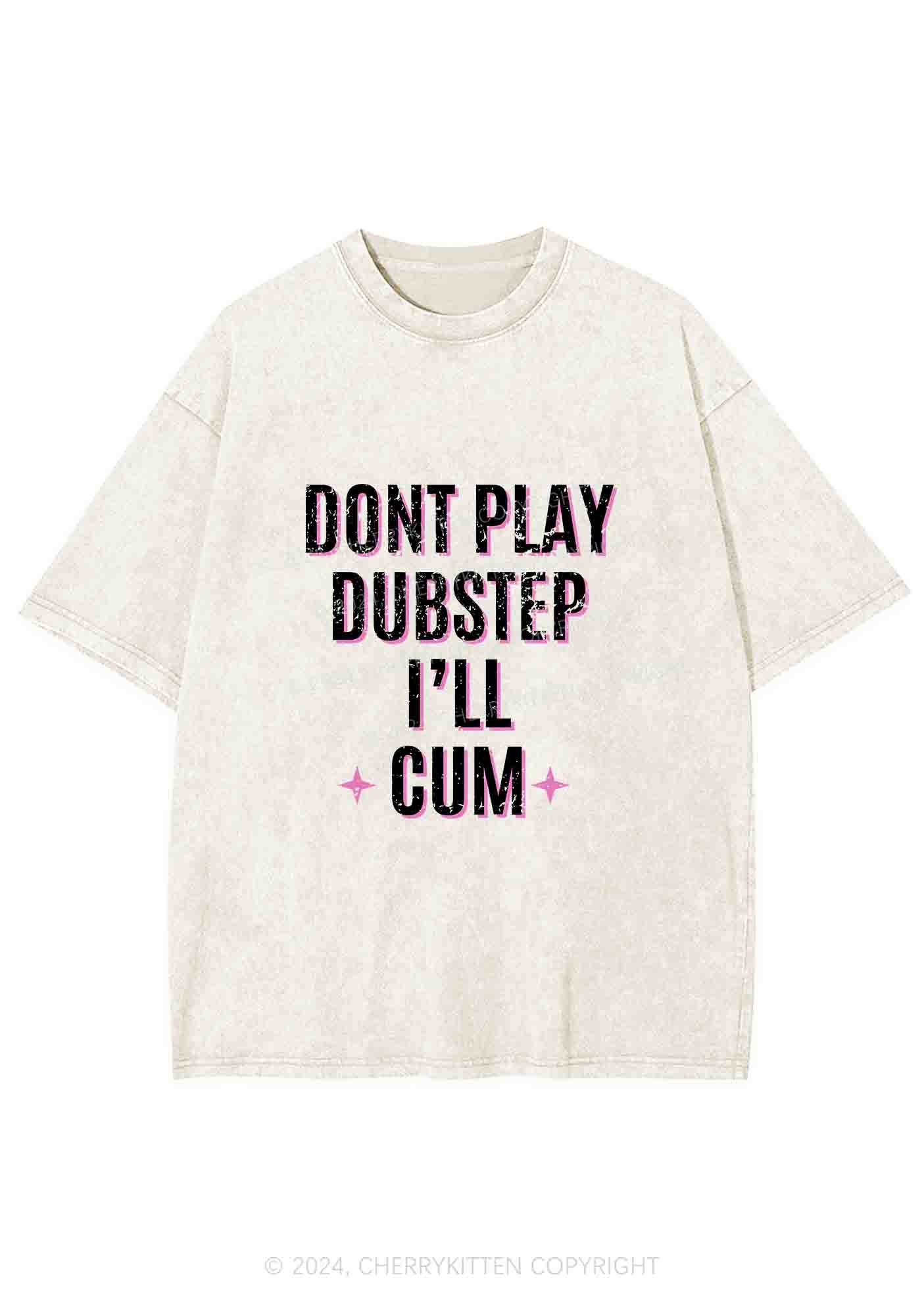 Dont Play Dubstep Y2K Washed Tee Cherrykitten - Image 4