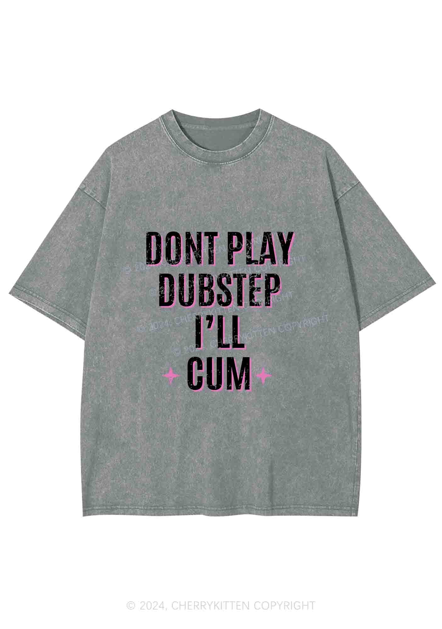 Dont Play Dubstep Y2K Washed Tee Cherrykitten - Image 5