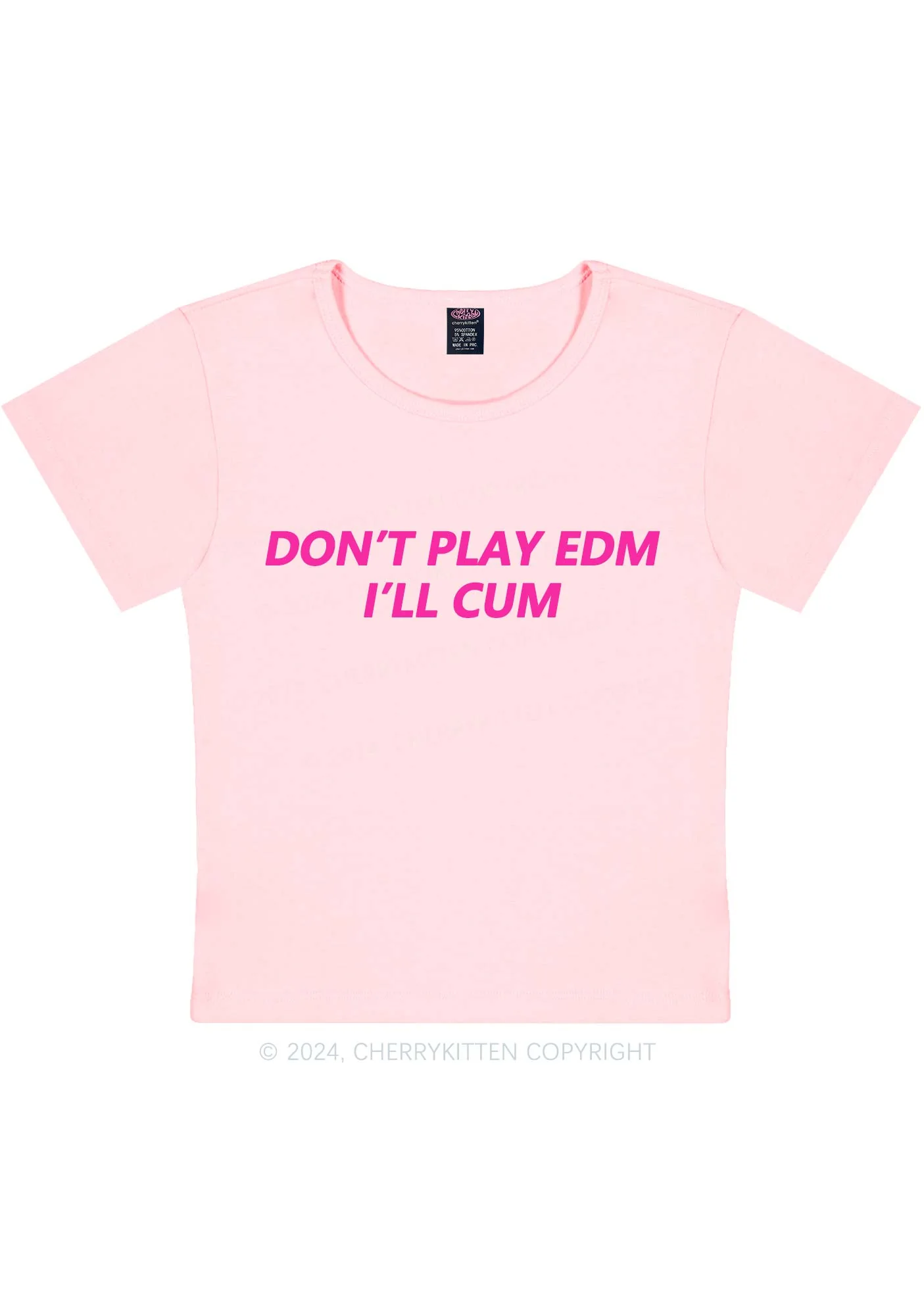 Dont Play Edm Y2K Baby Tee Cherrykitten - Image 10