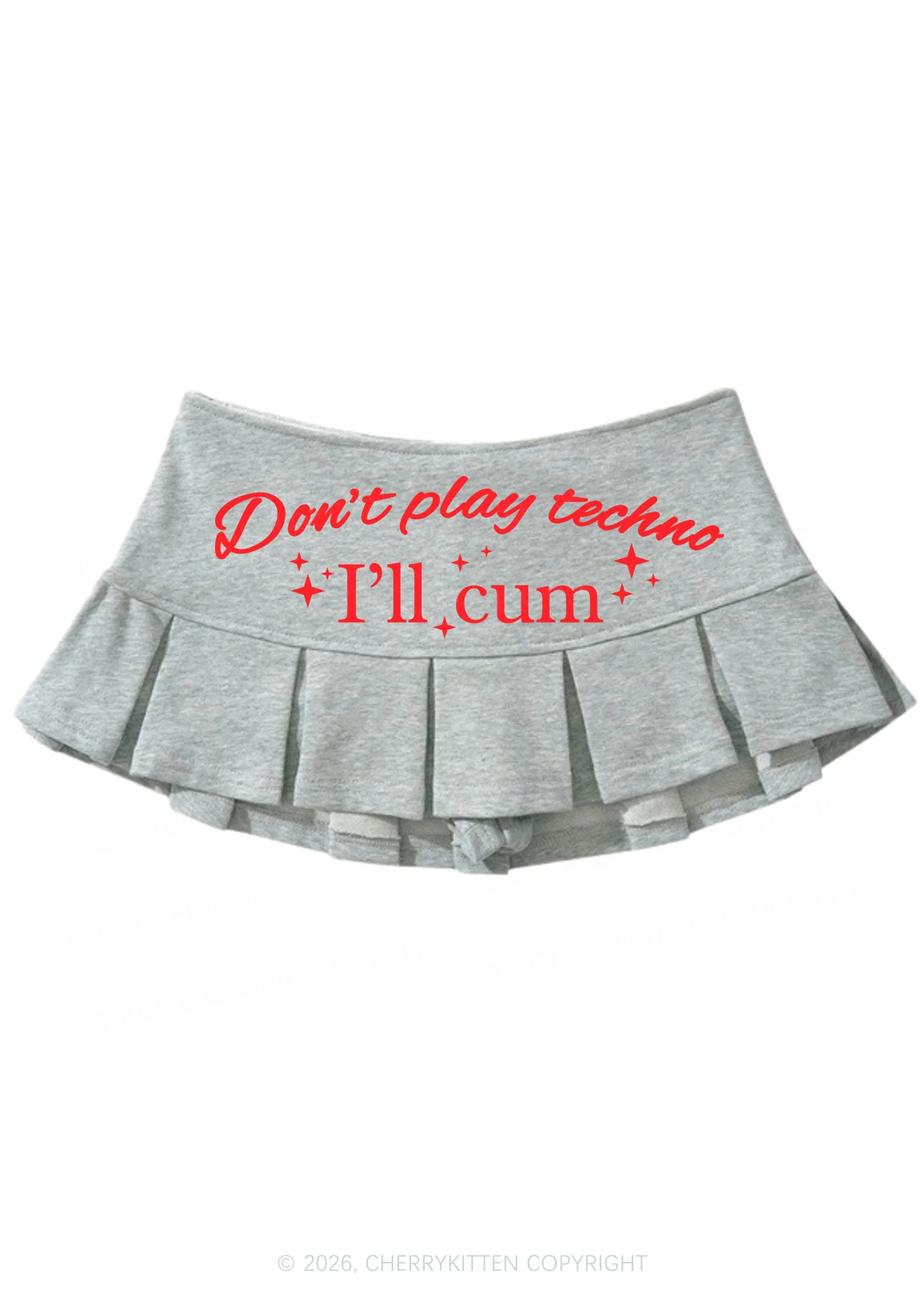 Dont Play Techno Y2K Mini Pleated Skirts Cherrykitten - Image 2