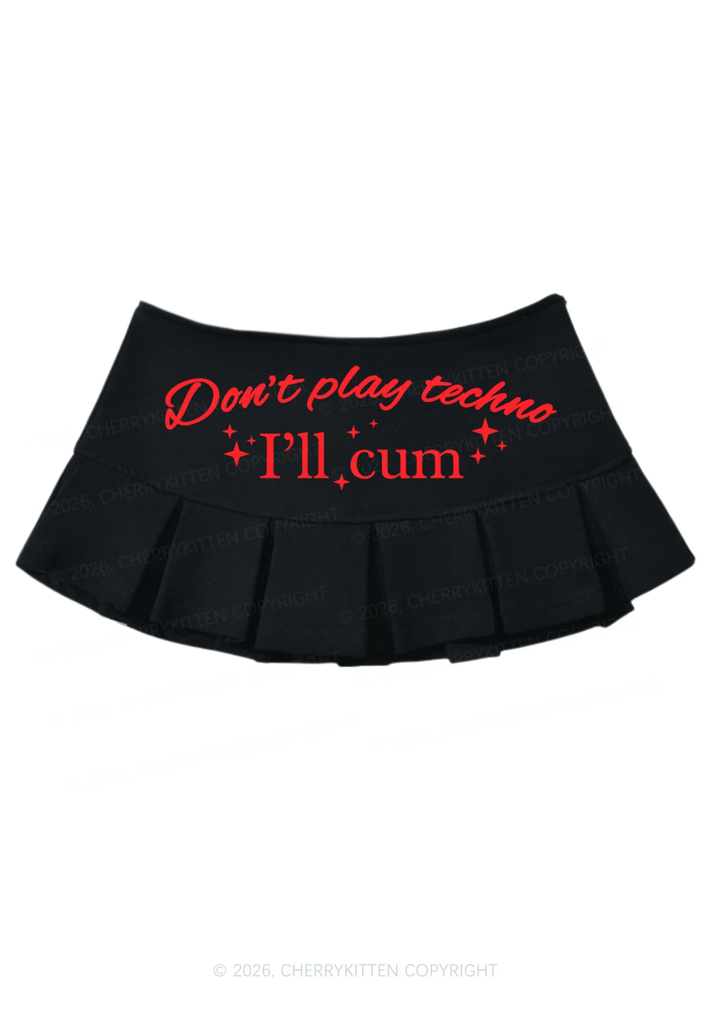 Dont Play Techno Y2K Mini Pleated Skirts Cherrykitten - Image 3