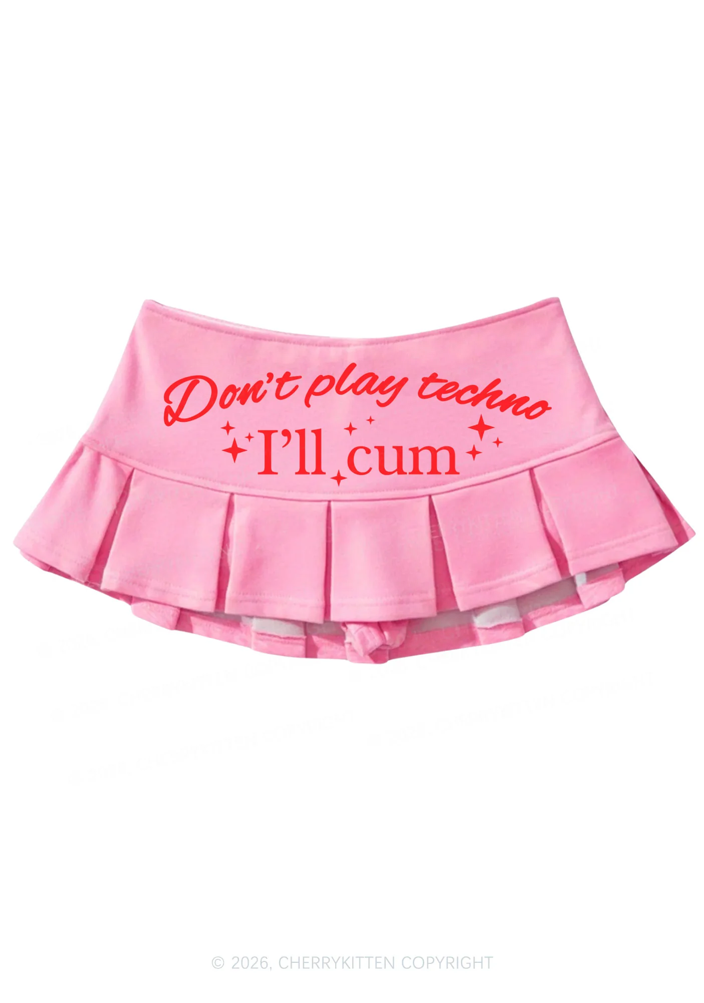 Dont Play Techno Y2K Mini Pleated Skirts Cherrykitten - Image 4