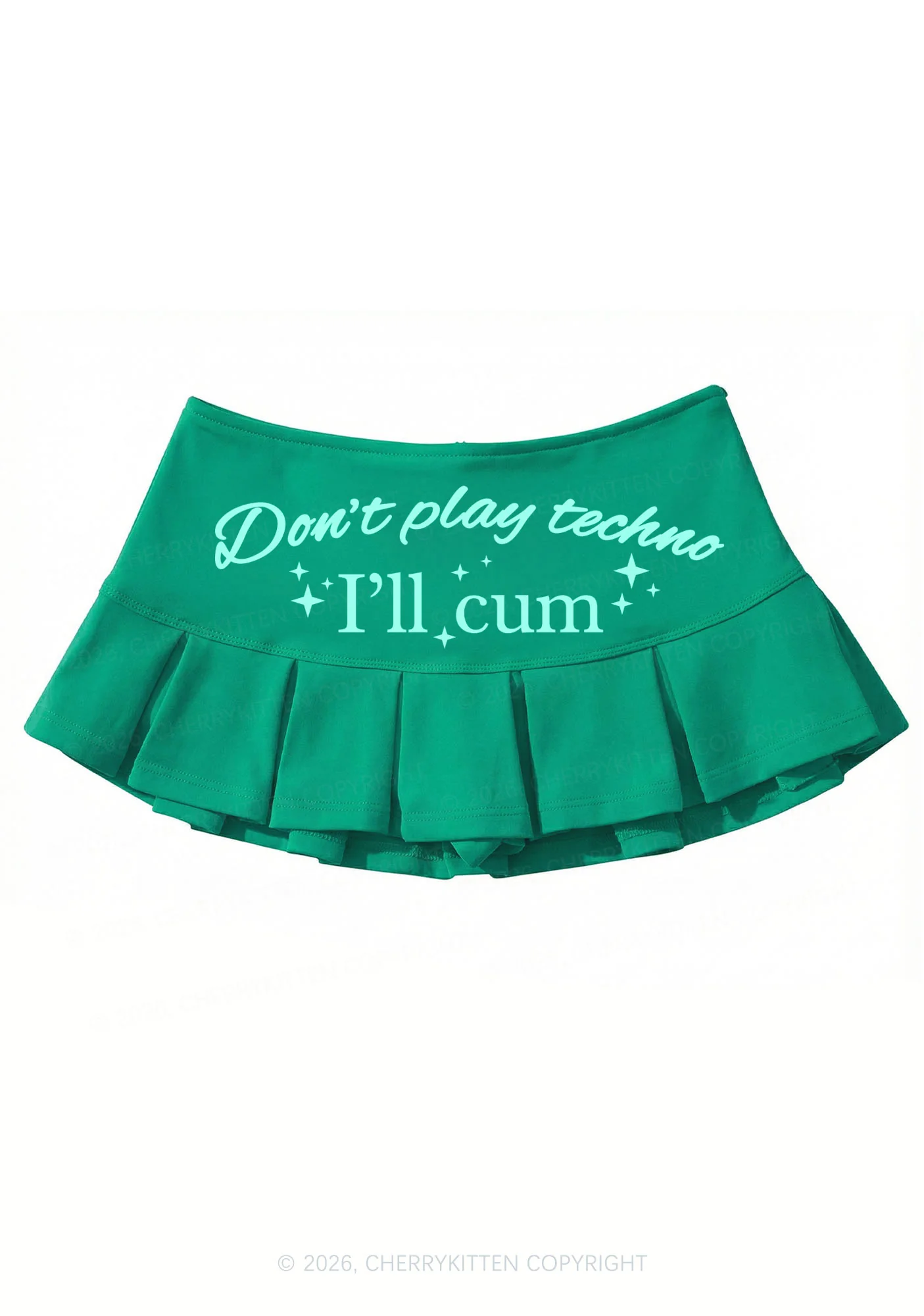 Dont Play Techno Y2K Mini Pleated Skirts Cherrykitten - Image 7