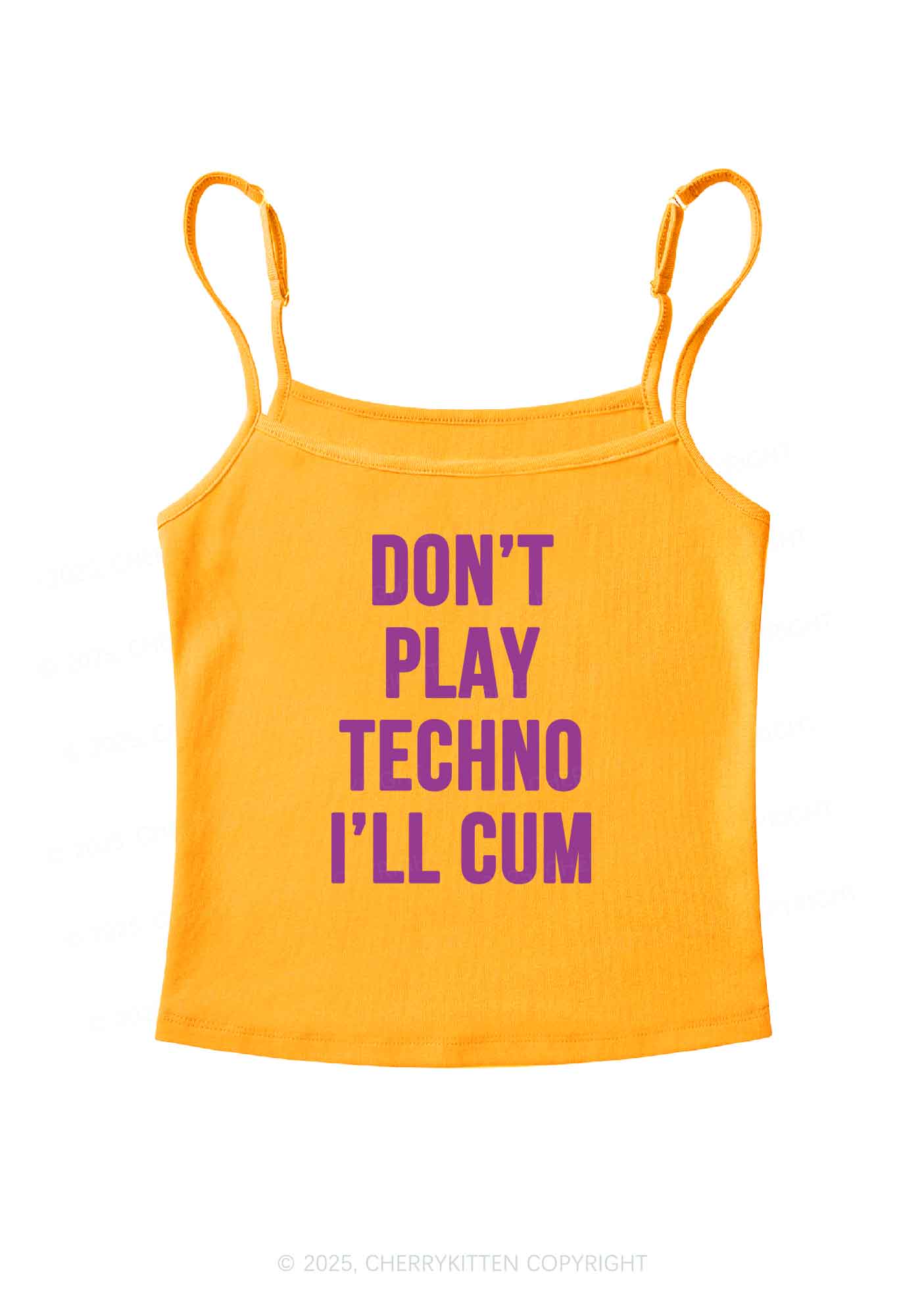Don't Play Techno Y2K Spaghetti Strap Cami Cherrykitten - Image 6