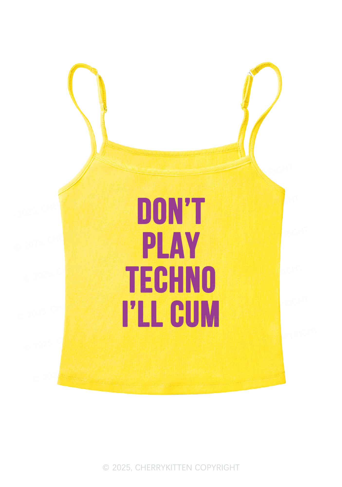 Don't Play Techno Y2K Spaghetti Strap Cami Cherrykitten - Image 7