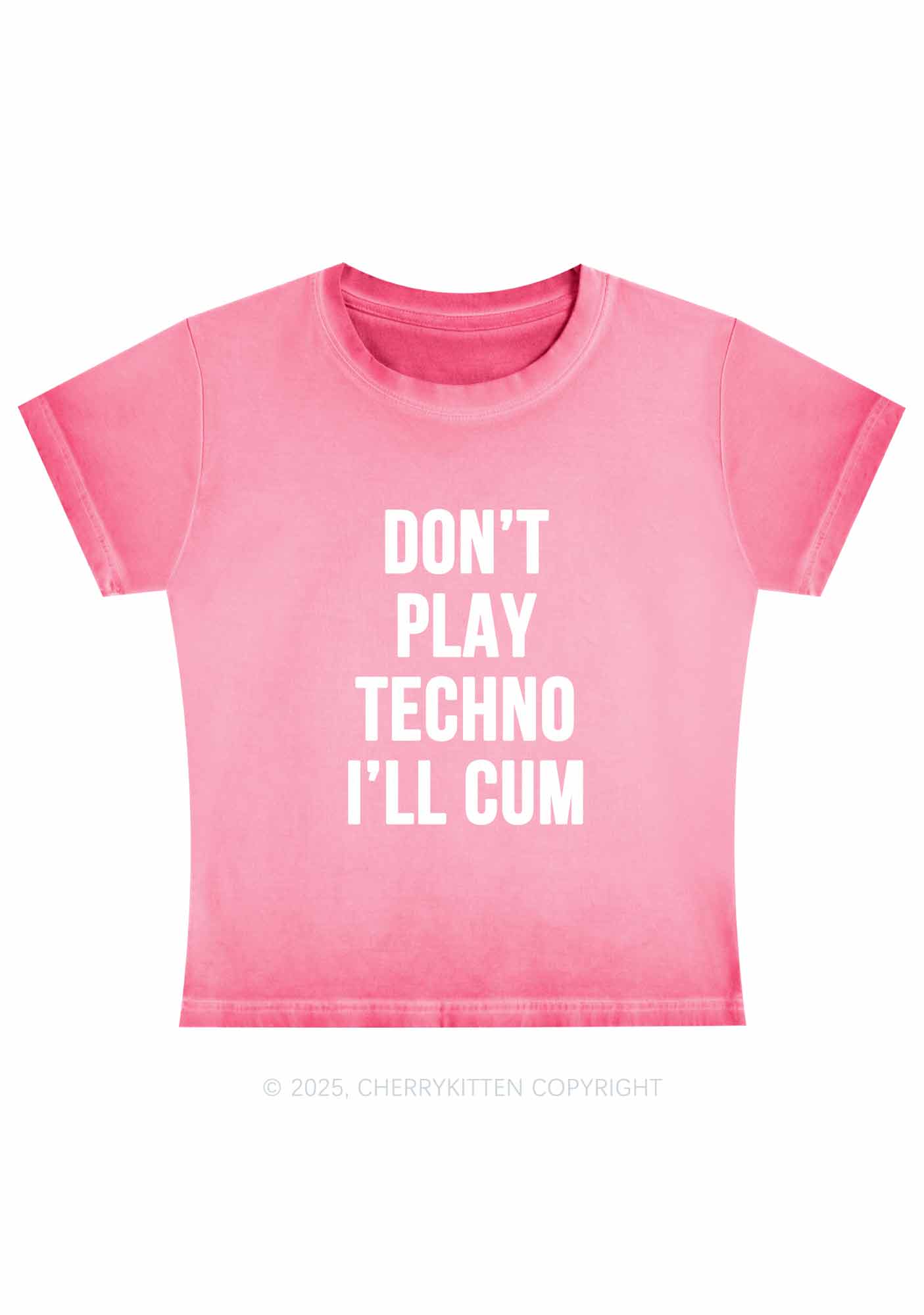 Don't Play Techno Y2K Vintage Classic Tee Cherrykitten - Image 2