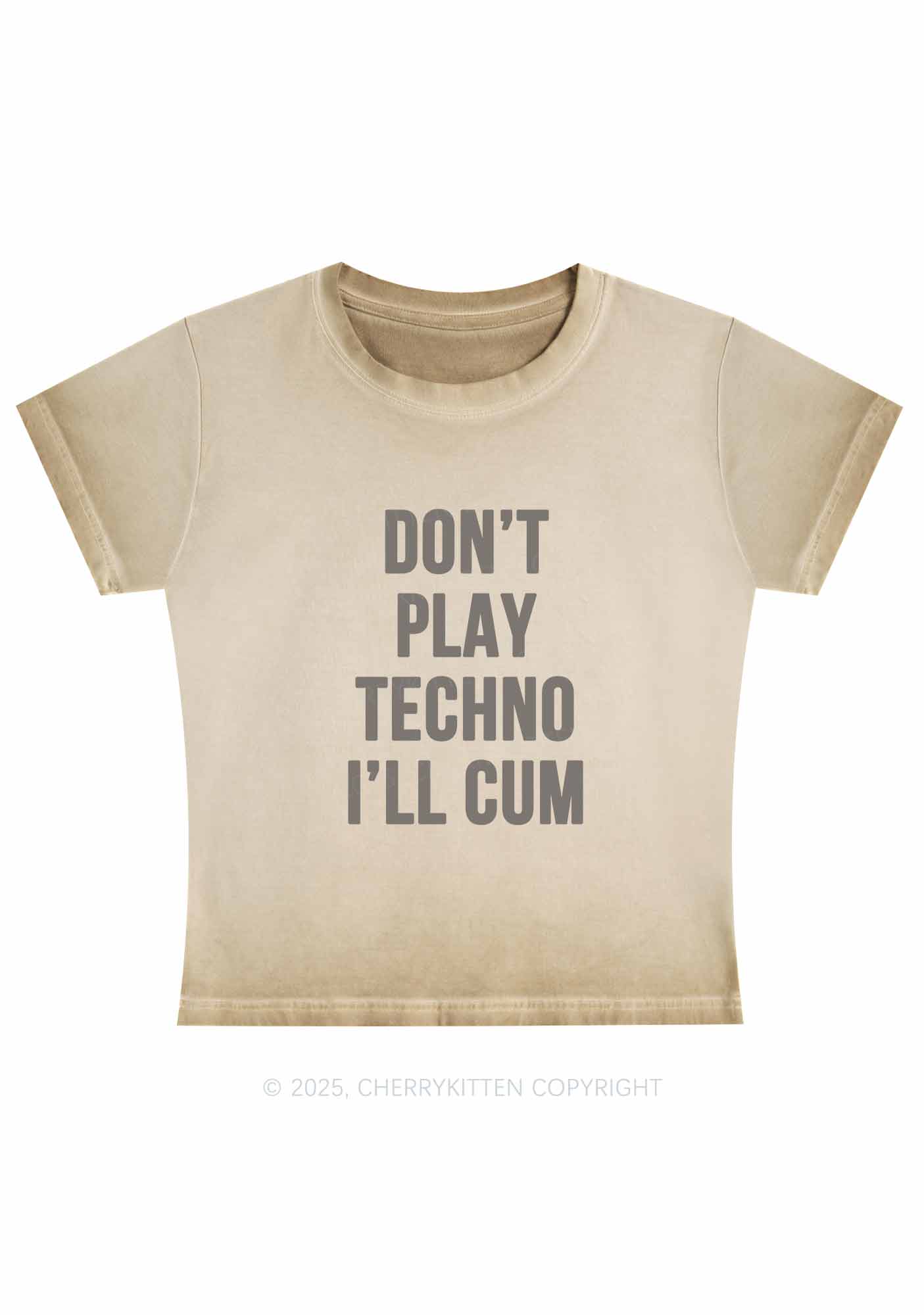 Don't Play Techno Y2K Vintage Classic Tee Cherrykitten - Image 3
