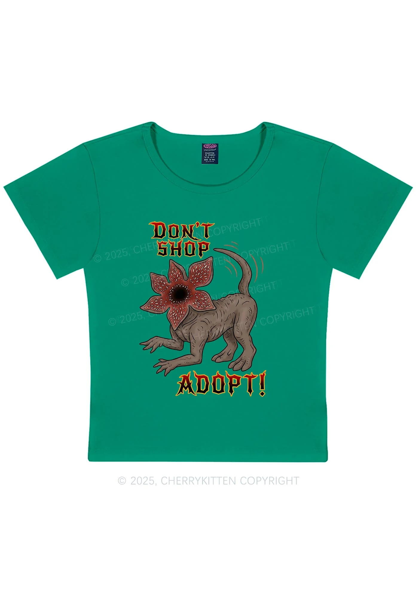 Dont Shop Adopt Y2K Baby Tee Cherrykitten - Image 11