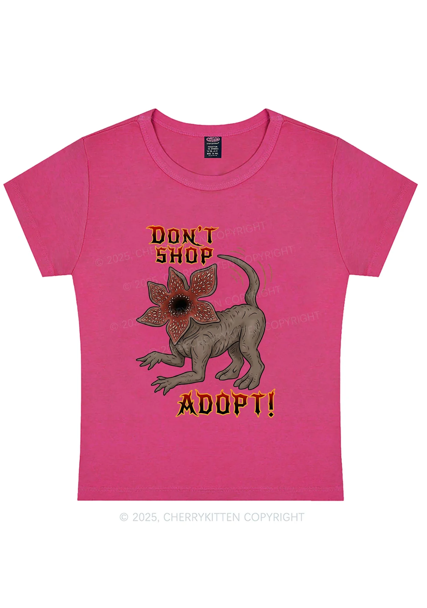 Dont Shop Adopt Y2K Baby Tee Cherrykitten - Image 7