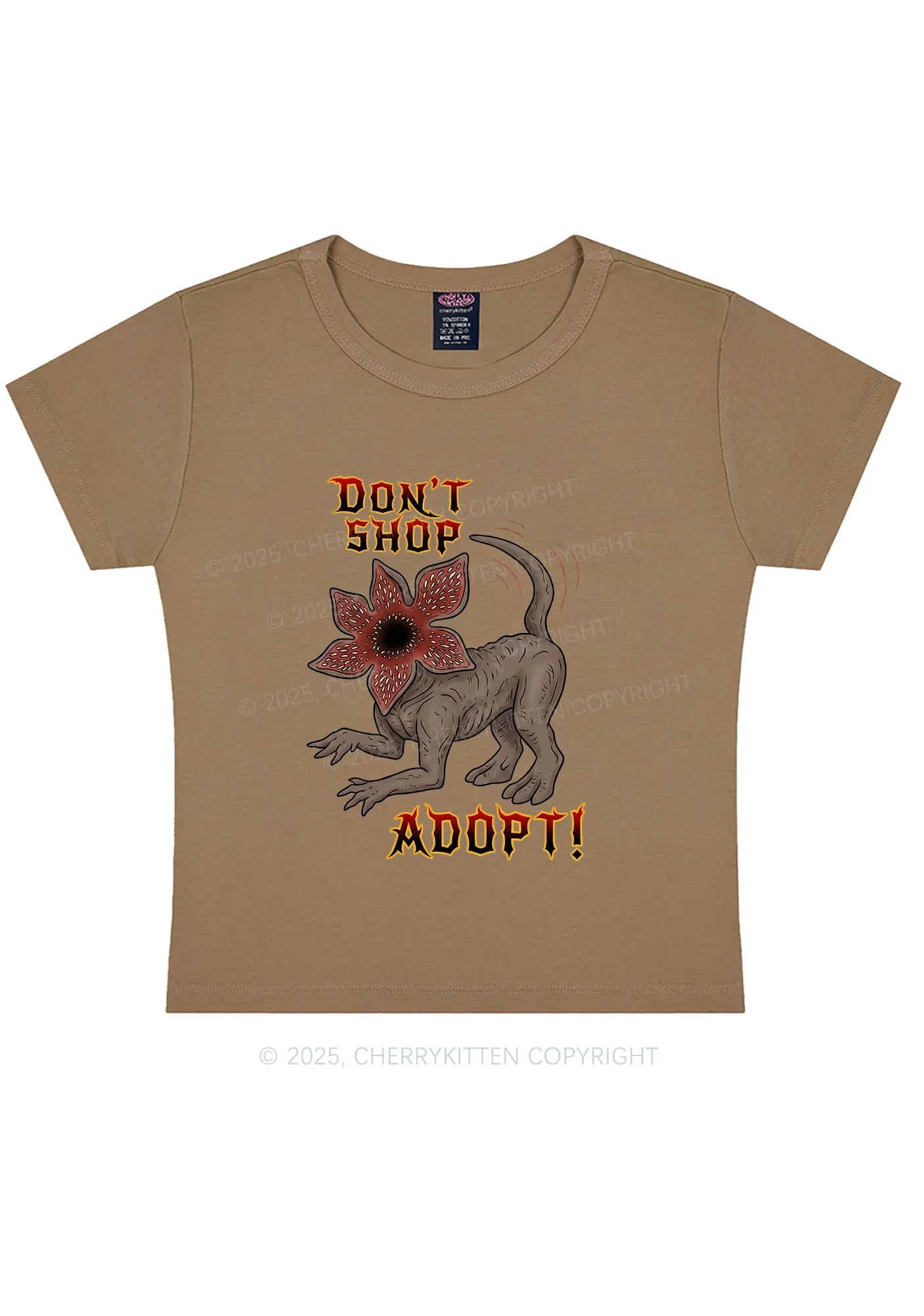 Dont Shop Adopt Y2K Baby Tee Cherrykitten - Image 8
