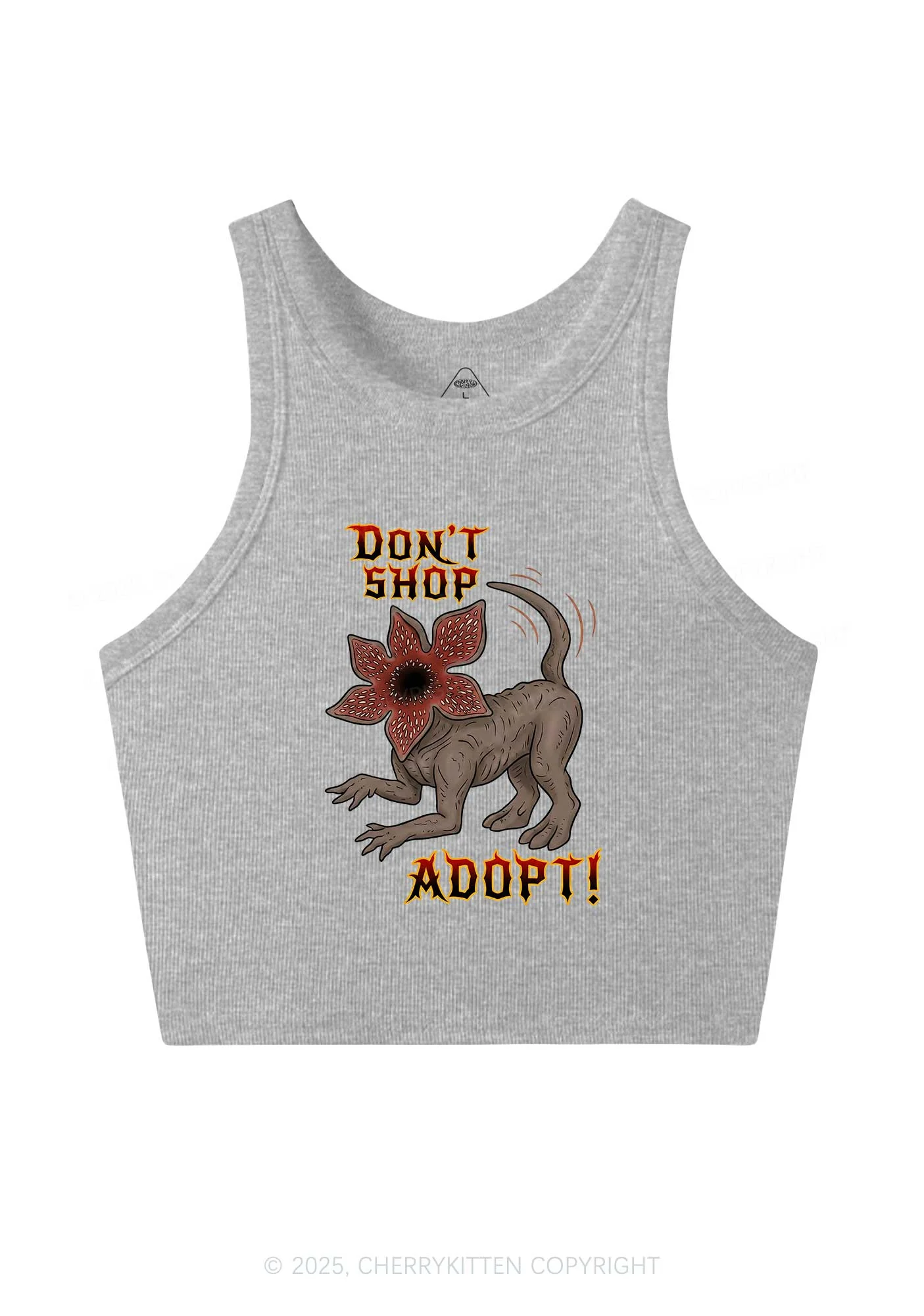 Dont Shop Adopt Y2K Crop Tank Top Cherrykitten - Image 3