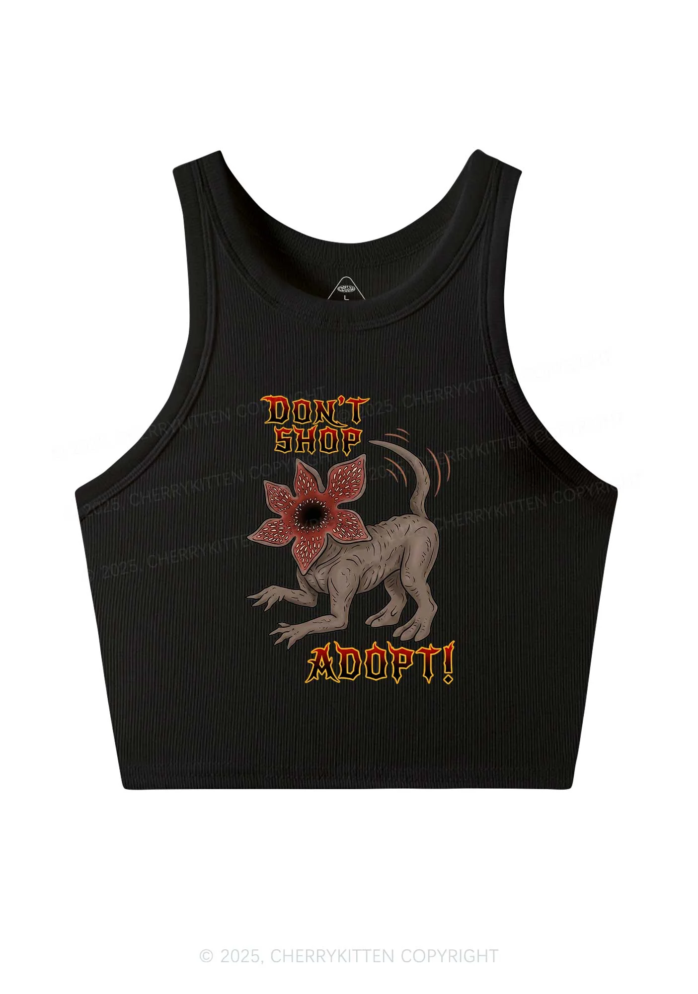 Dont Shop Adopt Y2K Crop Tank Top Cherrykitten - Image 5