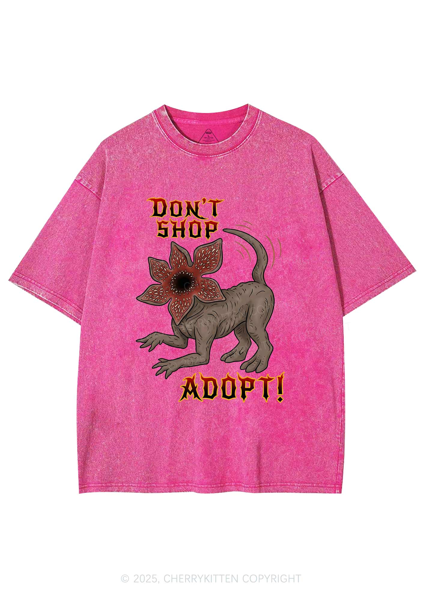 Dont Shop Adopt Y2K Shirts Washed Tee Cherrykitten - Image 3
