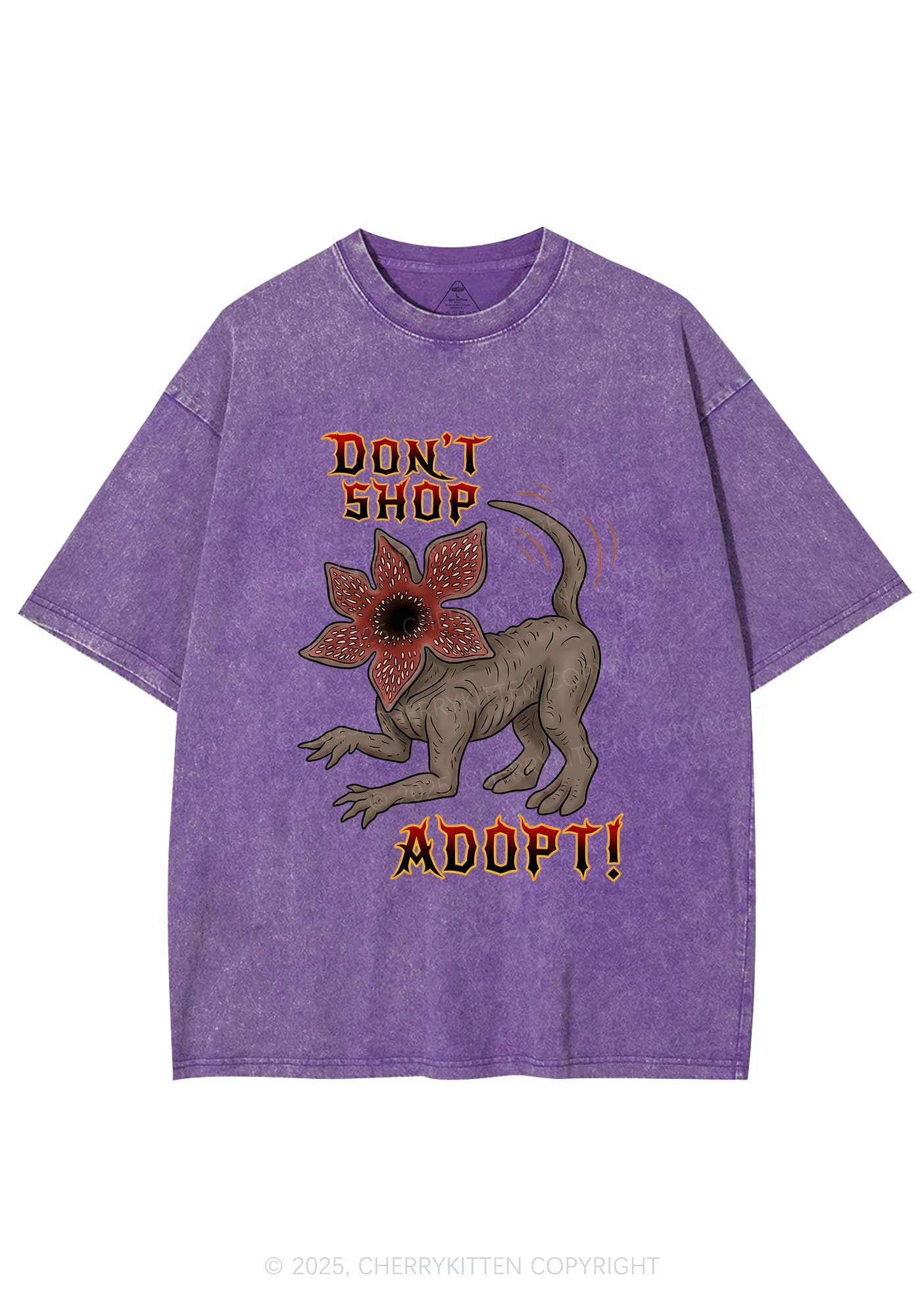 Dont Shop Adopt Y2K Shirts Washed Tee Cherrykitten - Image 6