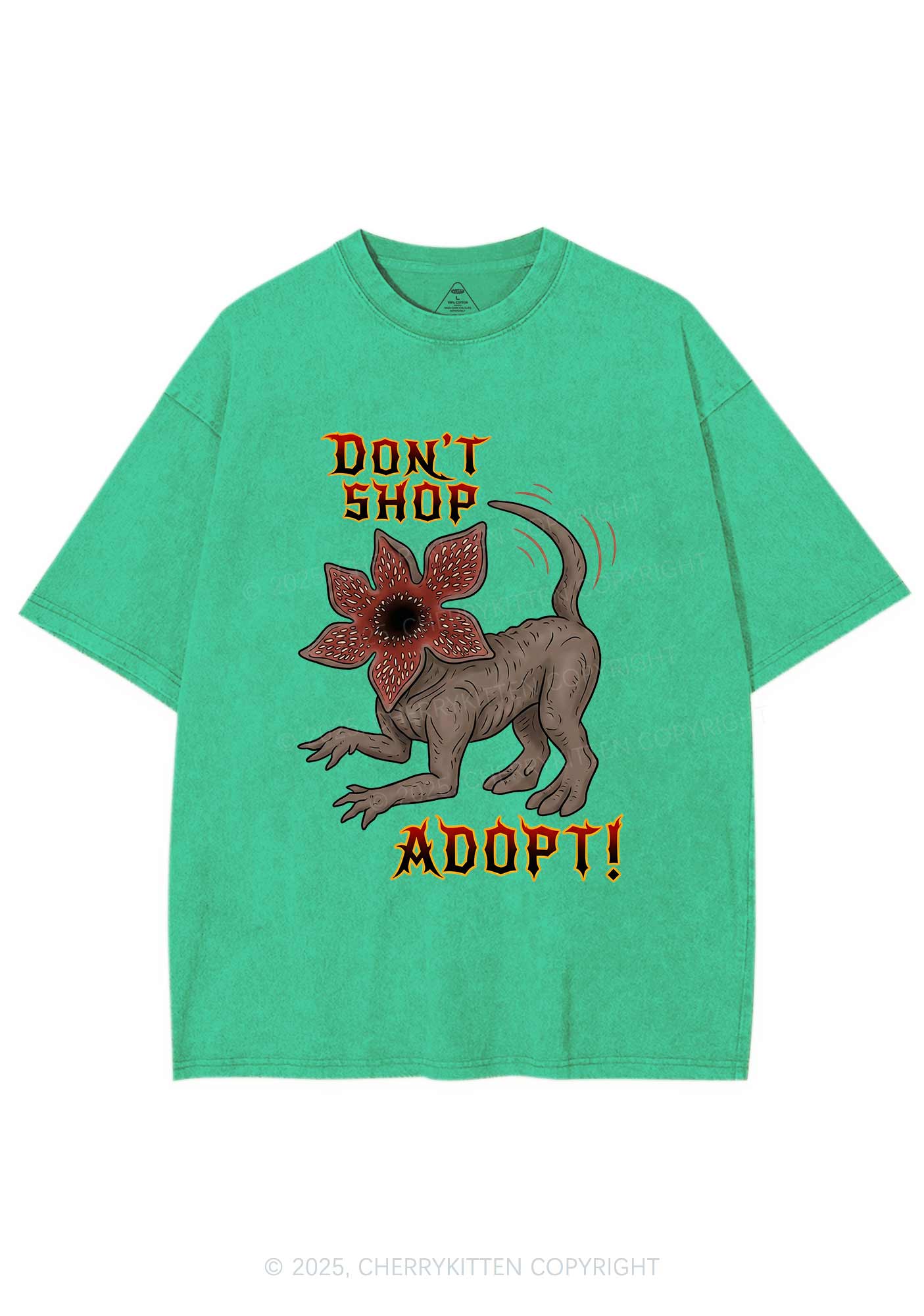 Dont Shop Adopt Y2K Shirts Washed Tee Cherrykitten - Image 7