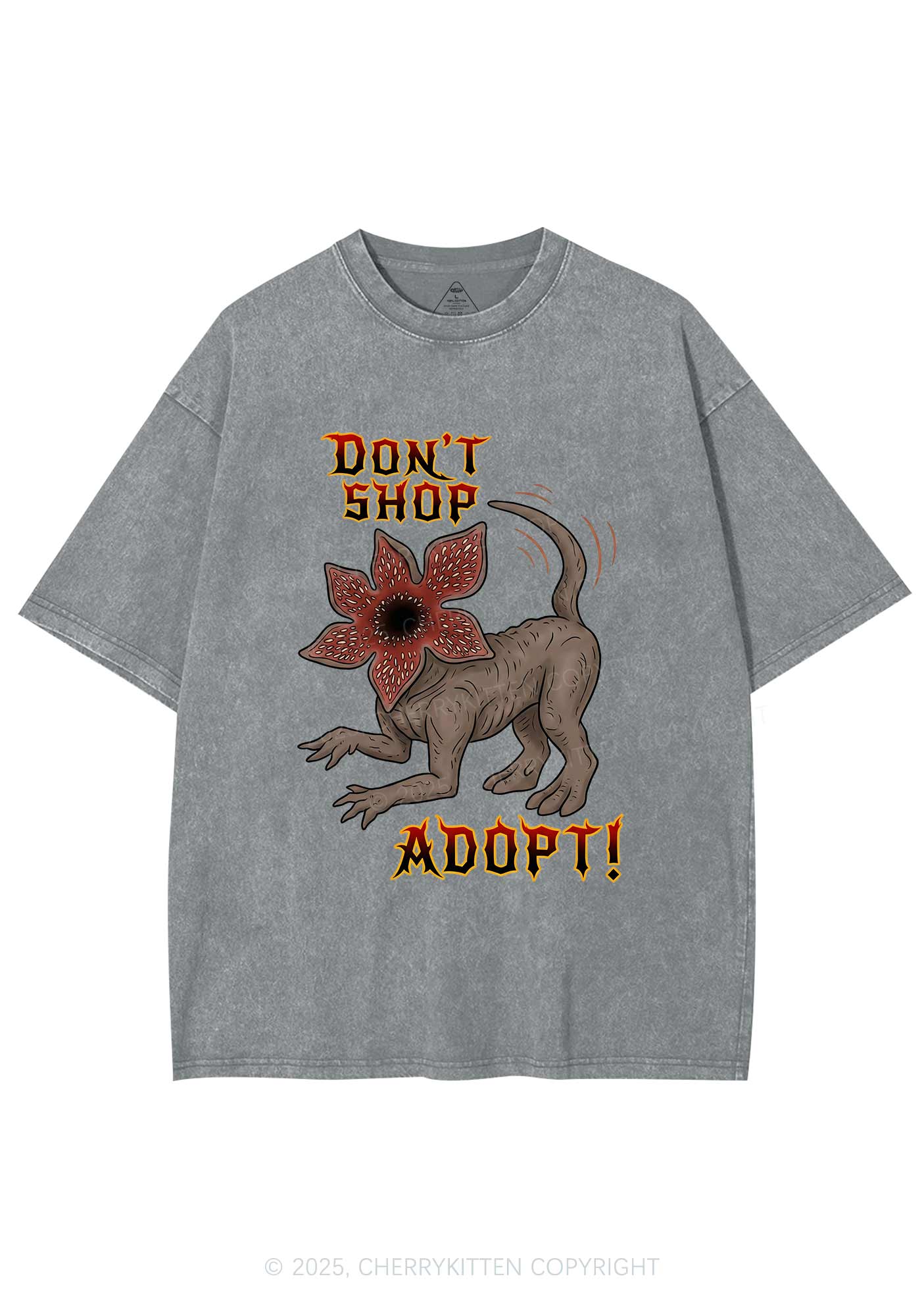 Dont Shop Adopt Y2K Shirts Washed Tee Cherrykitten - Image 8