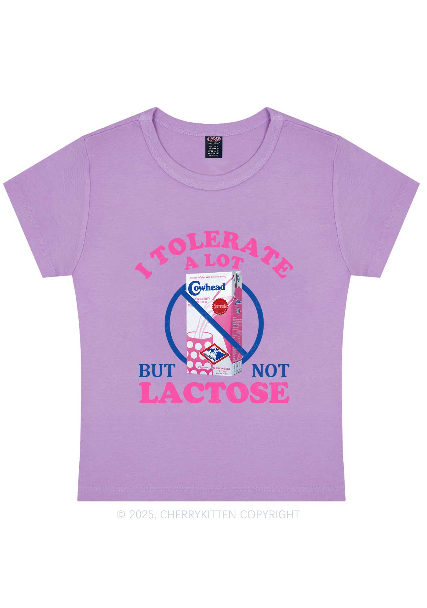 Dont Tolerate Lactose Y2K Baby Tee Cherrykitten - Image 7