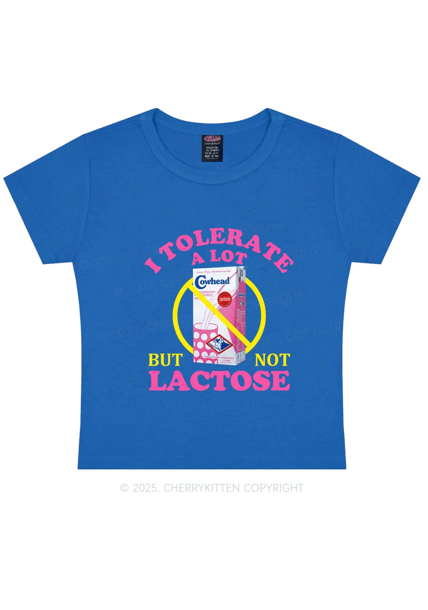Dont Tolerate Lactose Y2K Baby Tee Cherrykitten - Image 8