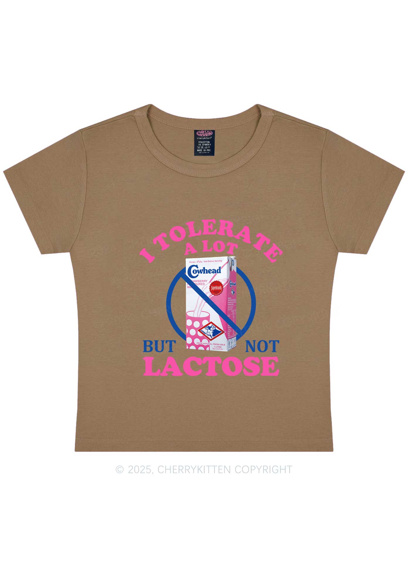 Dont Tolerate Lactose Y2K Baby Tee Cherrykitten - Image 9