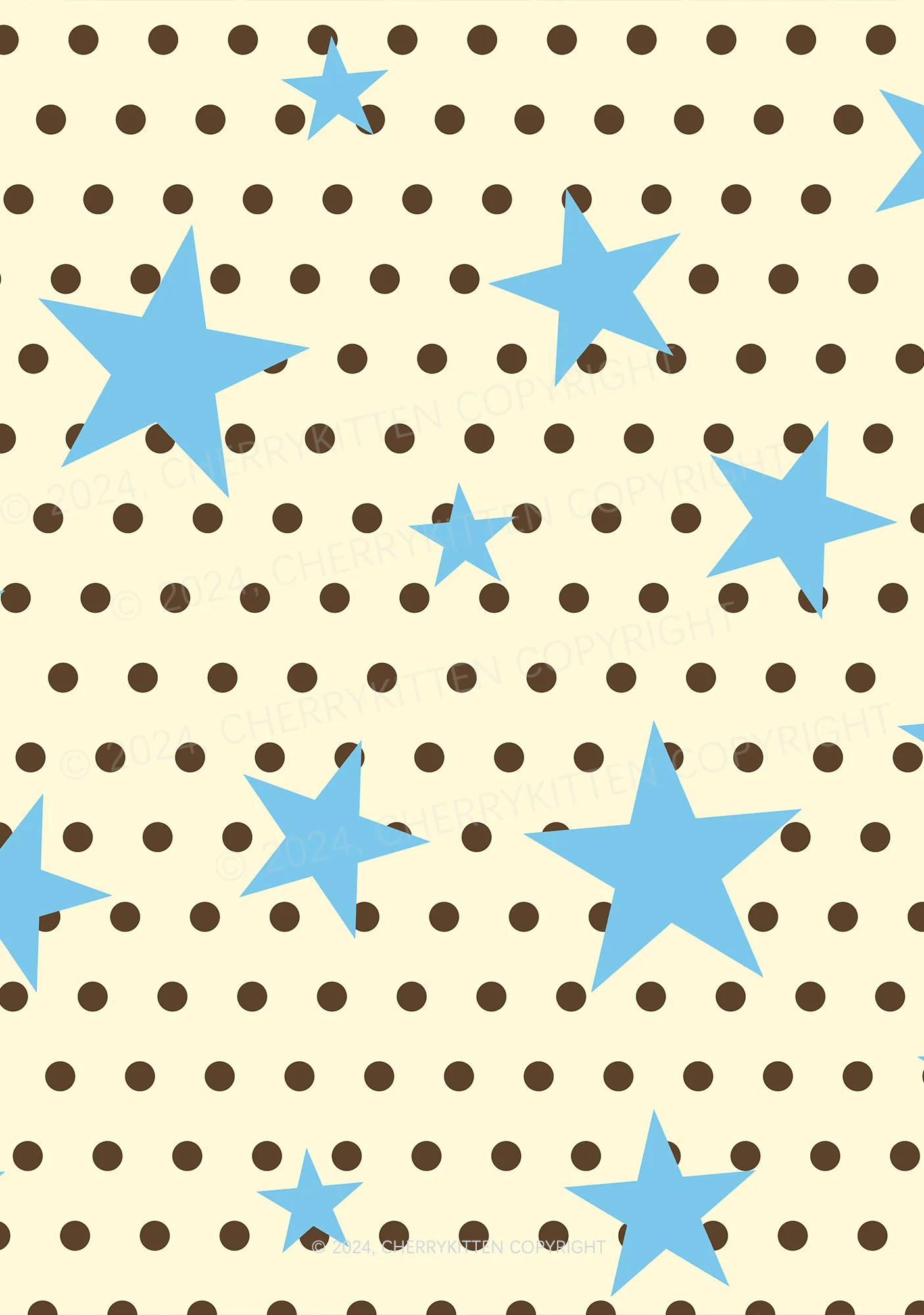Dots With Blue Star Y2K Print Bikini Set Cherrykitten - Image 2
