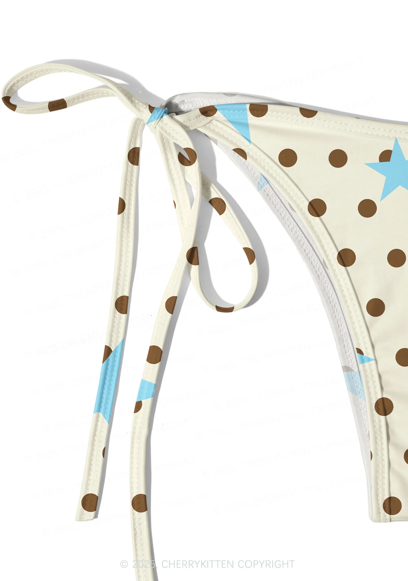 Dots With Blue Star Y2K Print Bikini Set Cherrykitten - Image 5
