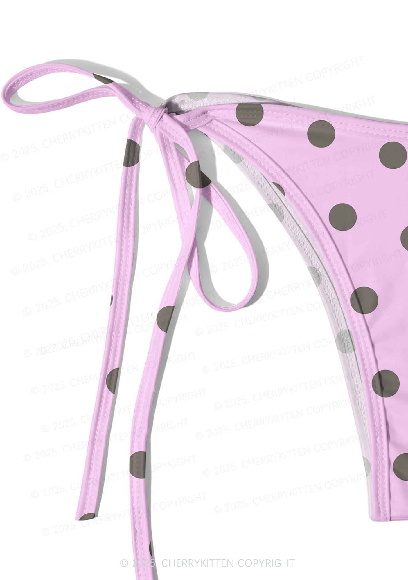 Dotty Pink Y2K Print Bikini Set Cherrykitten - Image 5
