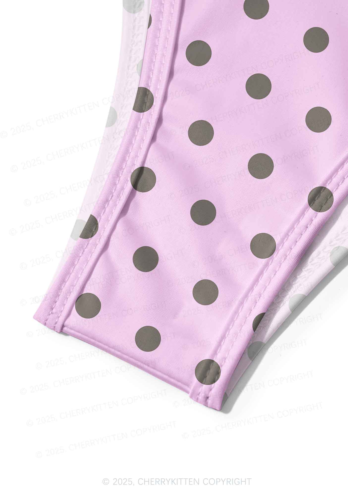 Dotty Pink Y2K Print Bikini Set Cherrykitten - Image 6