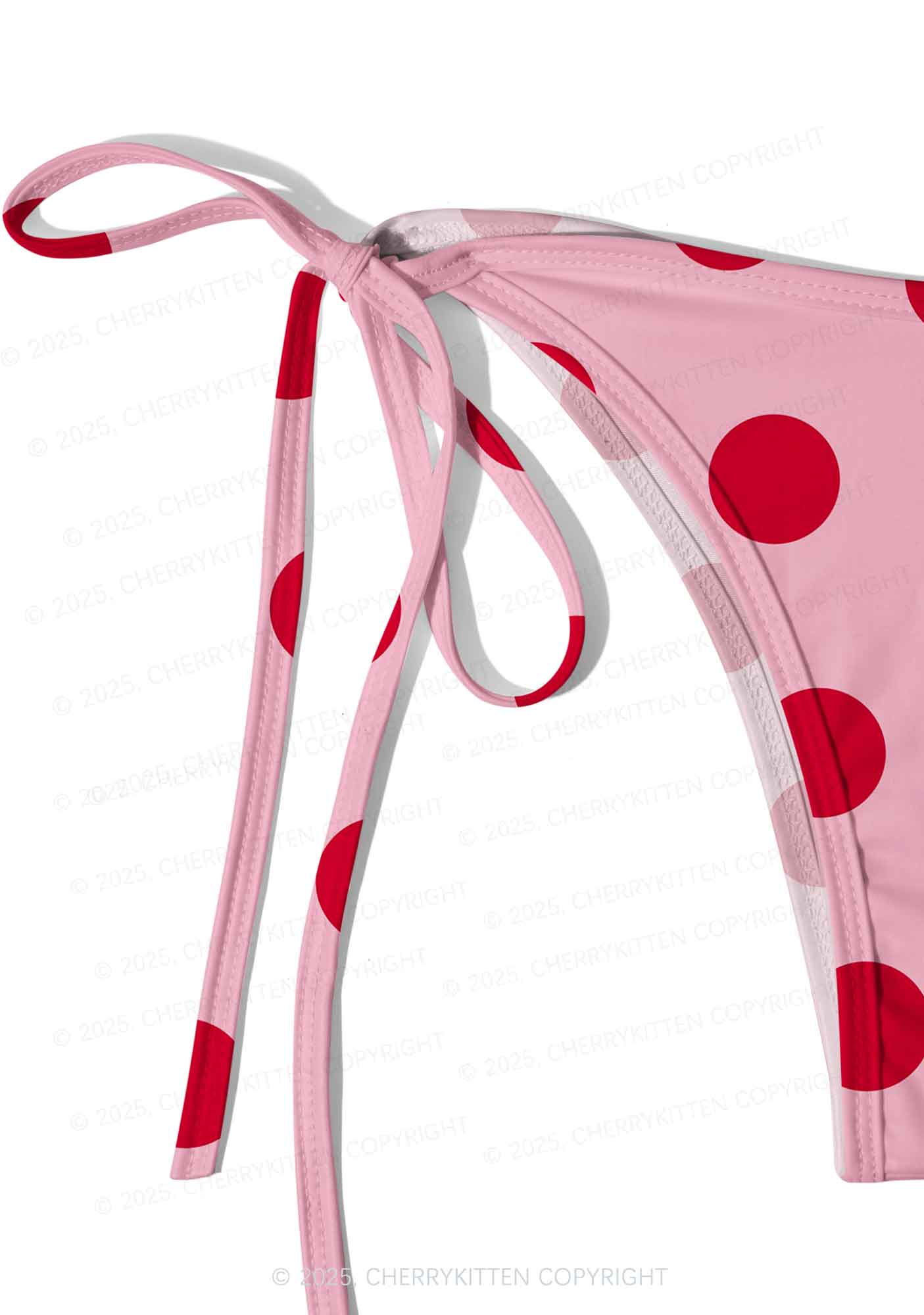 Dotty Red Y2K Print Bikini Set Cherrykitten - Image 5